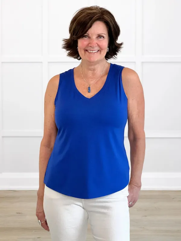 Jules v-neck sleeveless top sold by Miik