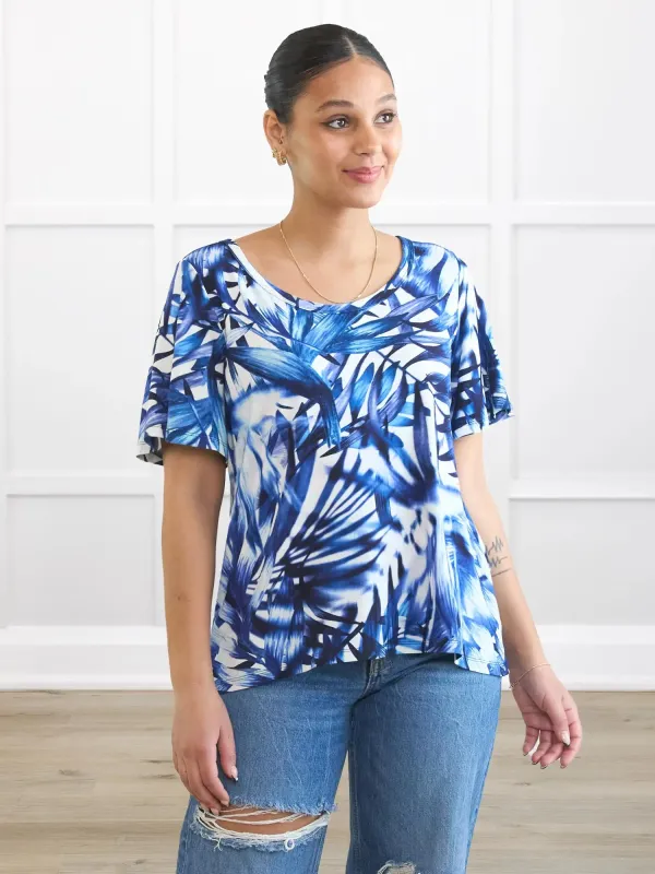 [50% OFF] Brielle flutter sleeve top [SLIGHTLY FLAWED] FINAL SALE sold by Miik