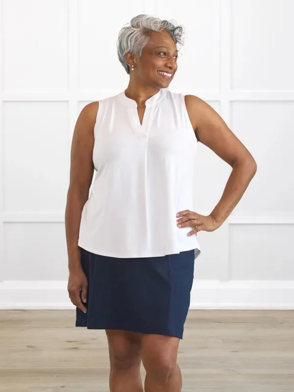 [50% OFF] Madrid sleeveless band collar blouse [SLIGHTLY FLAWED] FINAL SALE sold by Miik