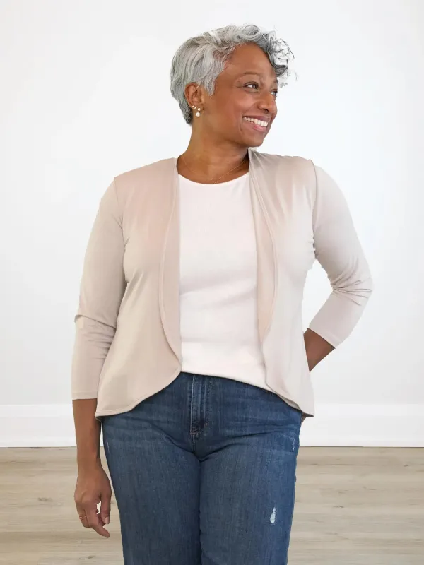 [30% OFF] Wesley cropped waterfall cardigan [FABRIC IRREGULARITIES] FINAL SALE sold by Miik