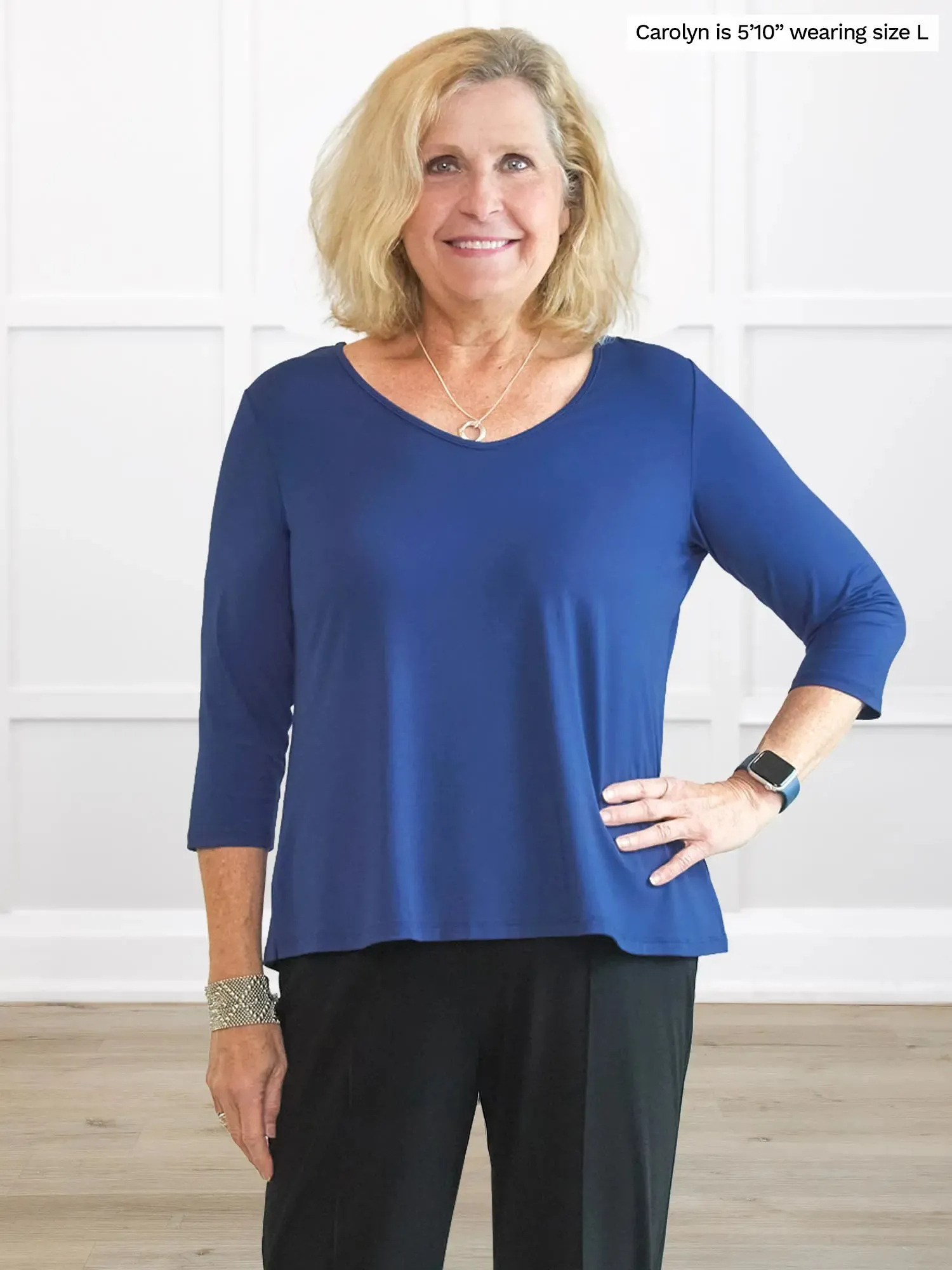 Viola v-neck 3/4 sleeve top - FINAL SALE sold by Miik product image thumbnail 2