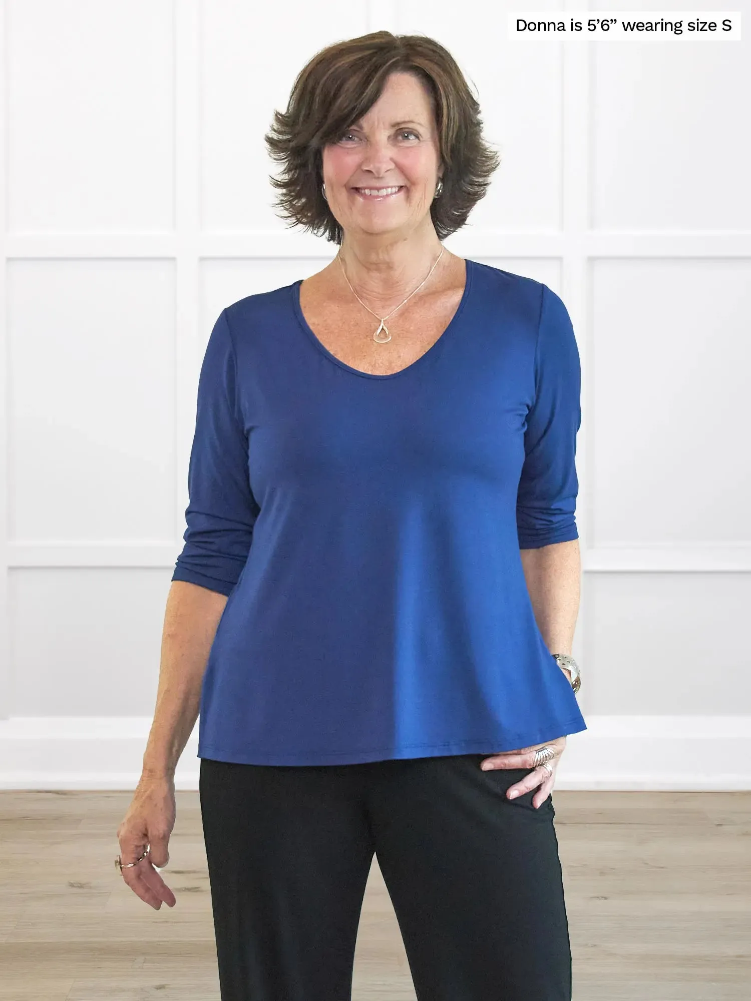 Viola v-neck 3/4 sleeve top - FINAL SALE sold by Miik product image thumbnail 3