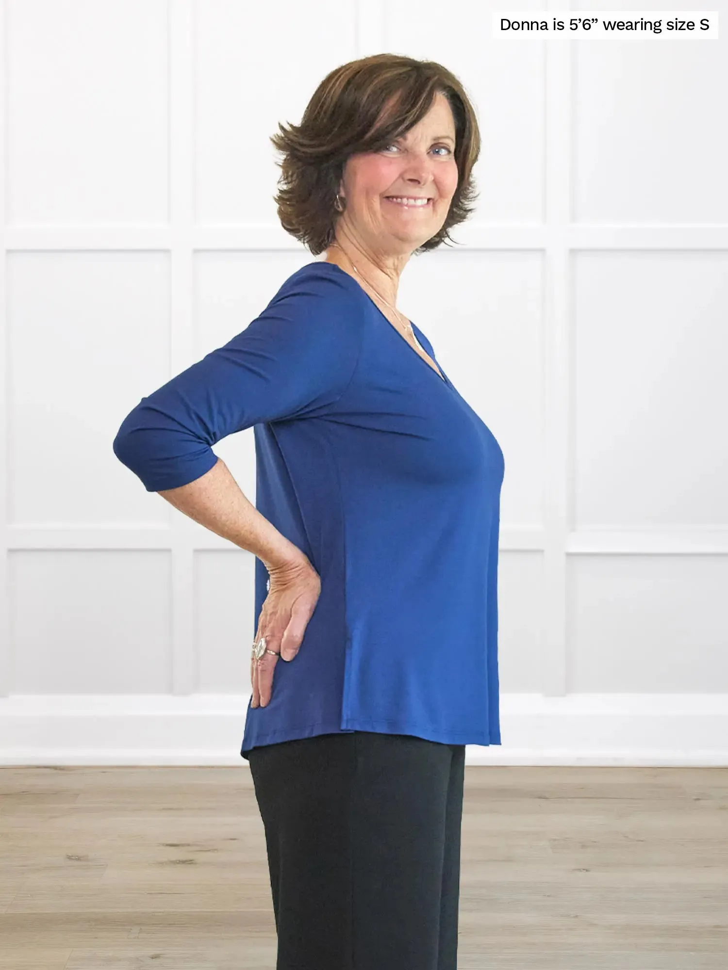 Viola v-neck 3/4 sleeve top - FINAL SALE sold by Miik product image thumbnail 4