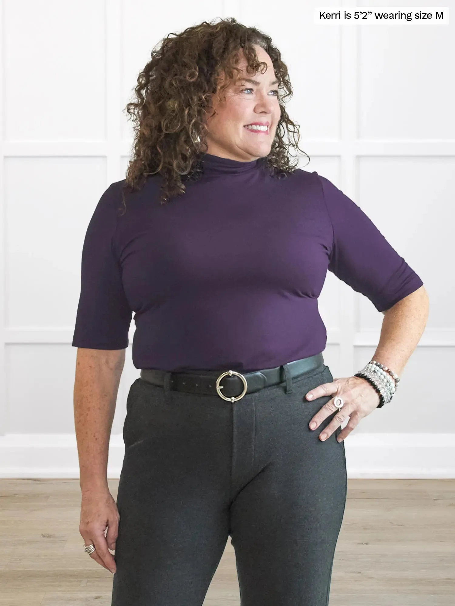 Halima half sleeve turtleneck top sold by Miik product image thumbnail 2