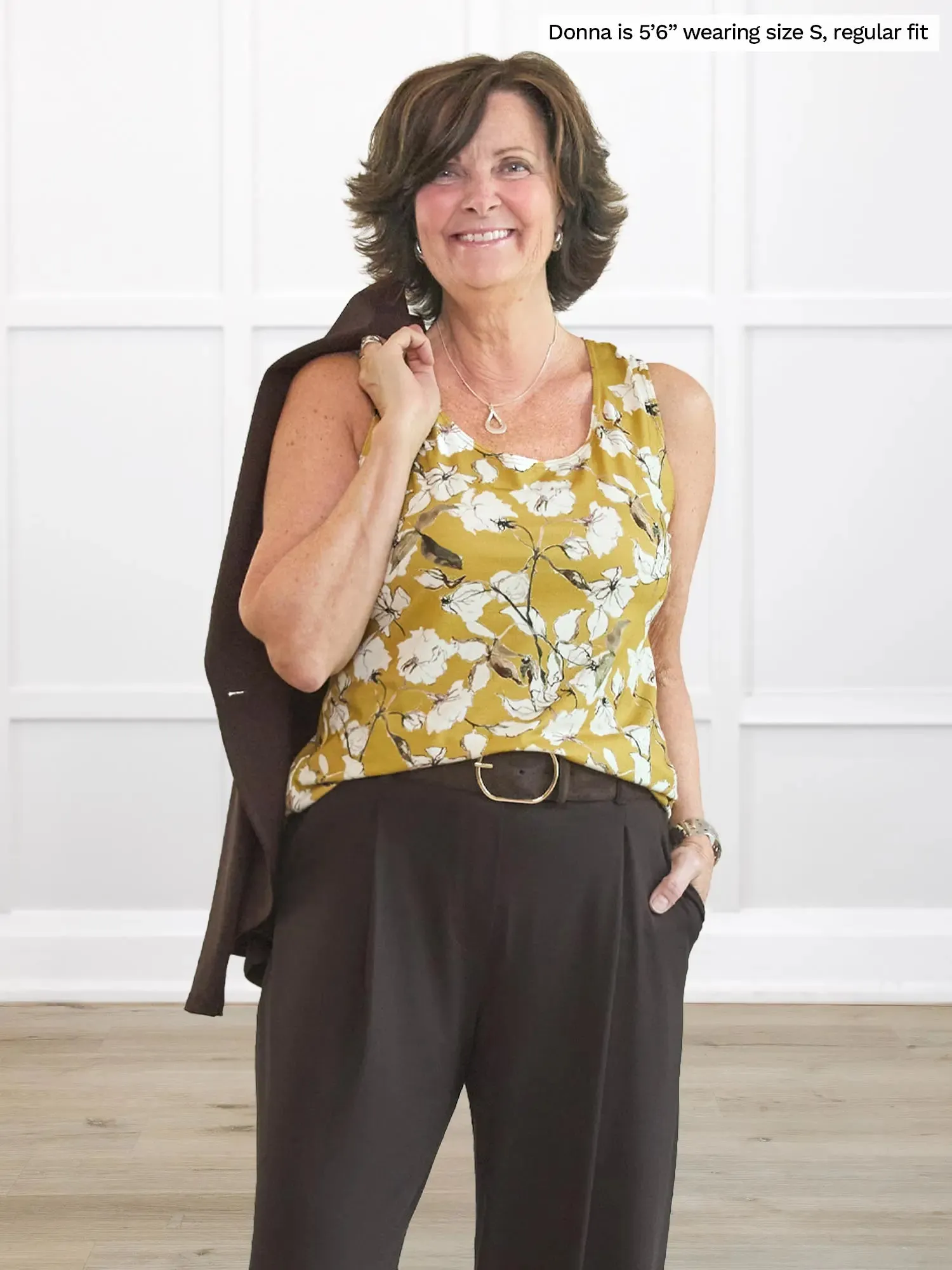 Lara high waisted wide leg pleated pant sold by Miik product image thumbnail 5