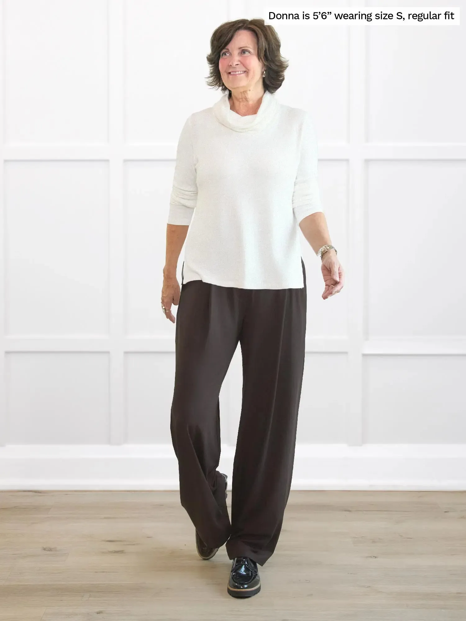 Lara high waisted wide leg pleated pant sold by Miik product image thumbnail 4