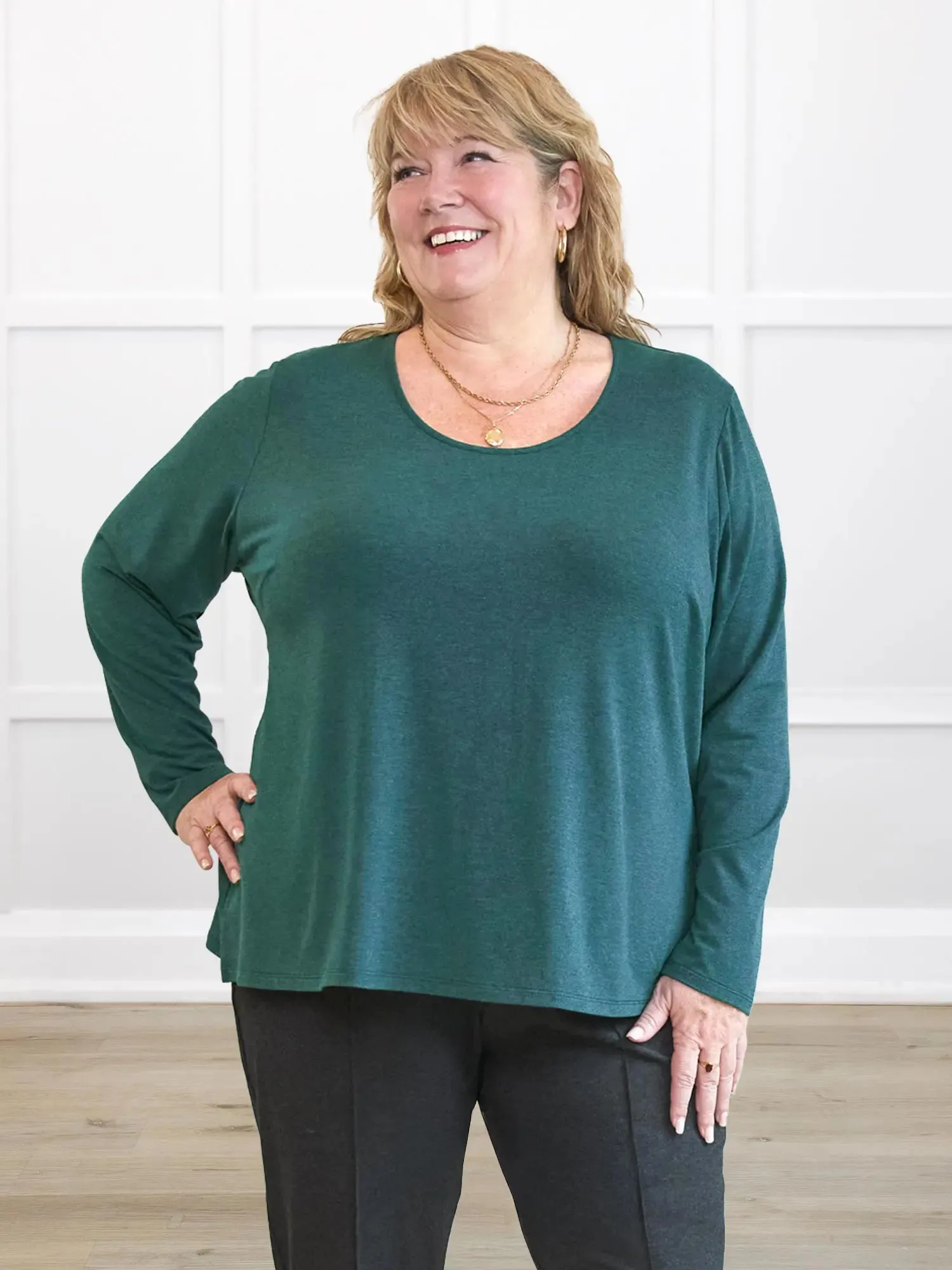 Teona long sleeve relaxed top sold by Miik