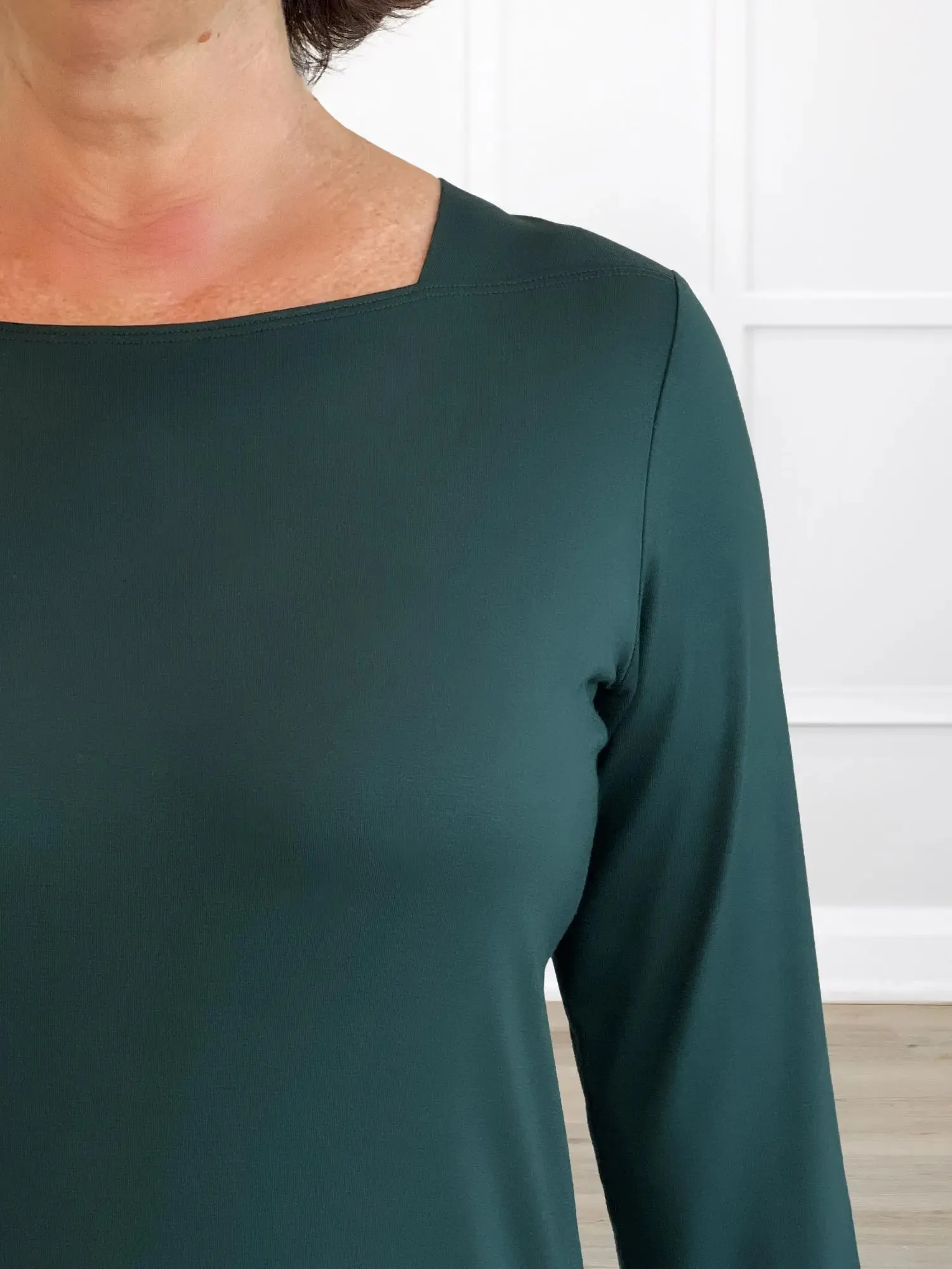 Peggy square neck side slit tunic sold by Miik product image thumbnail 3