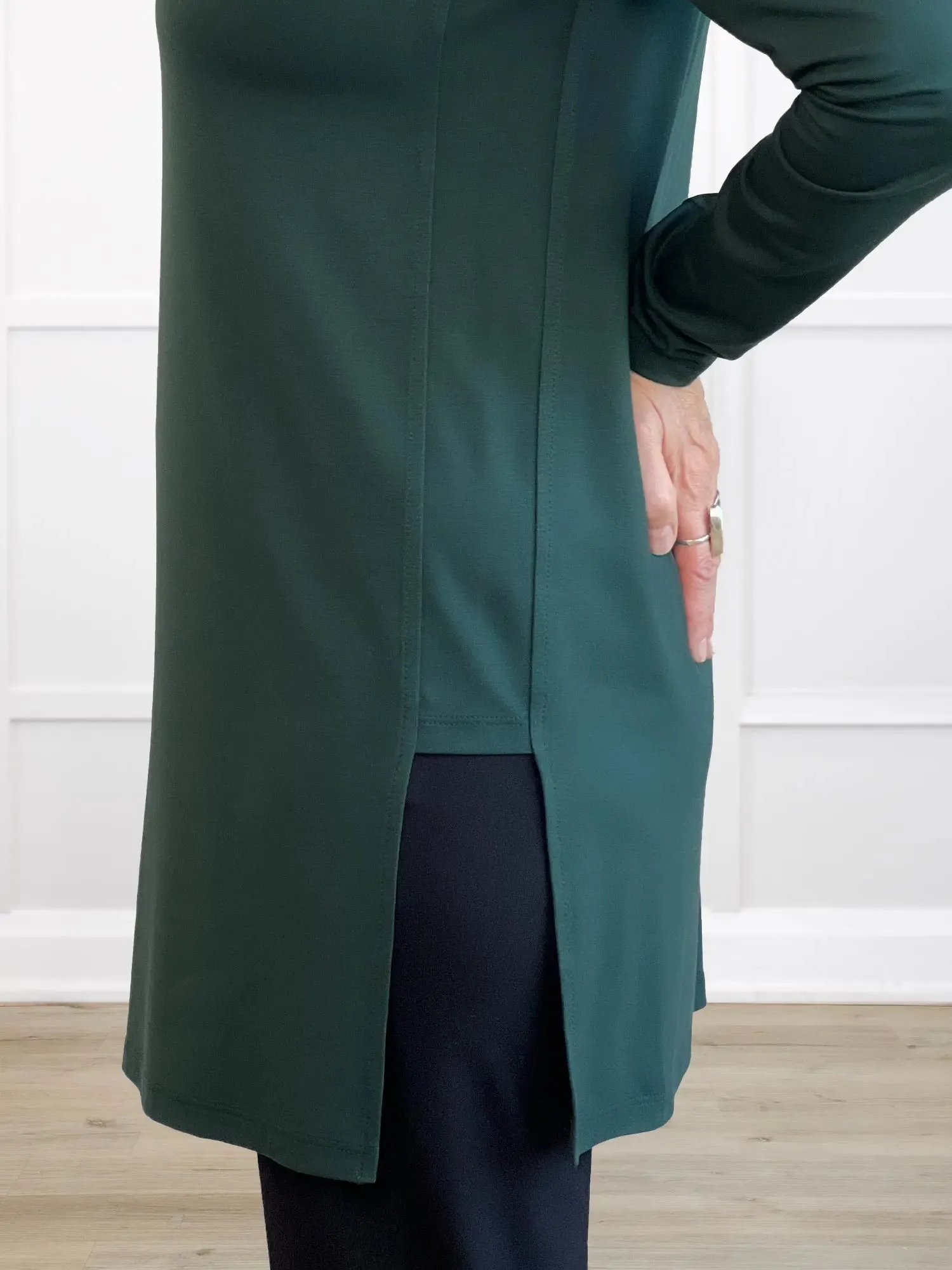 Peggy square neck side slit tunic sold by Miik product image thumbnail 4