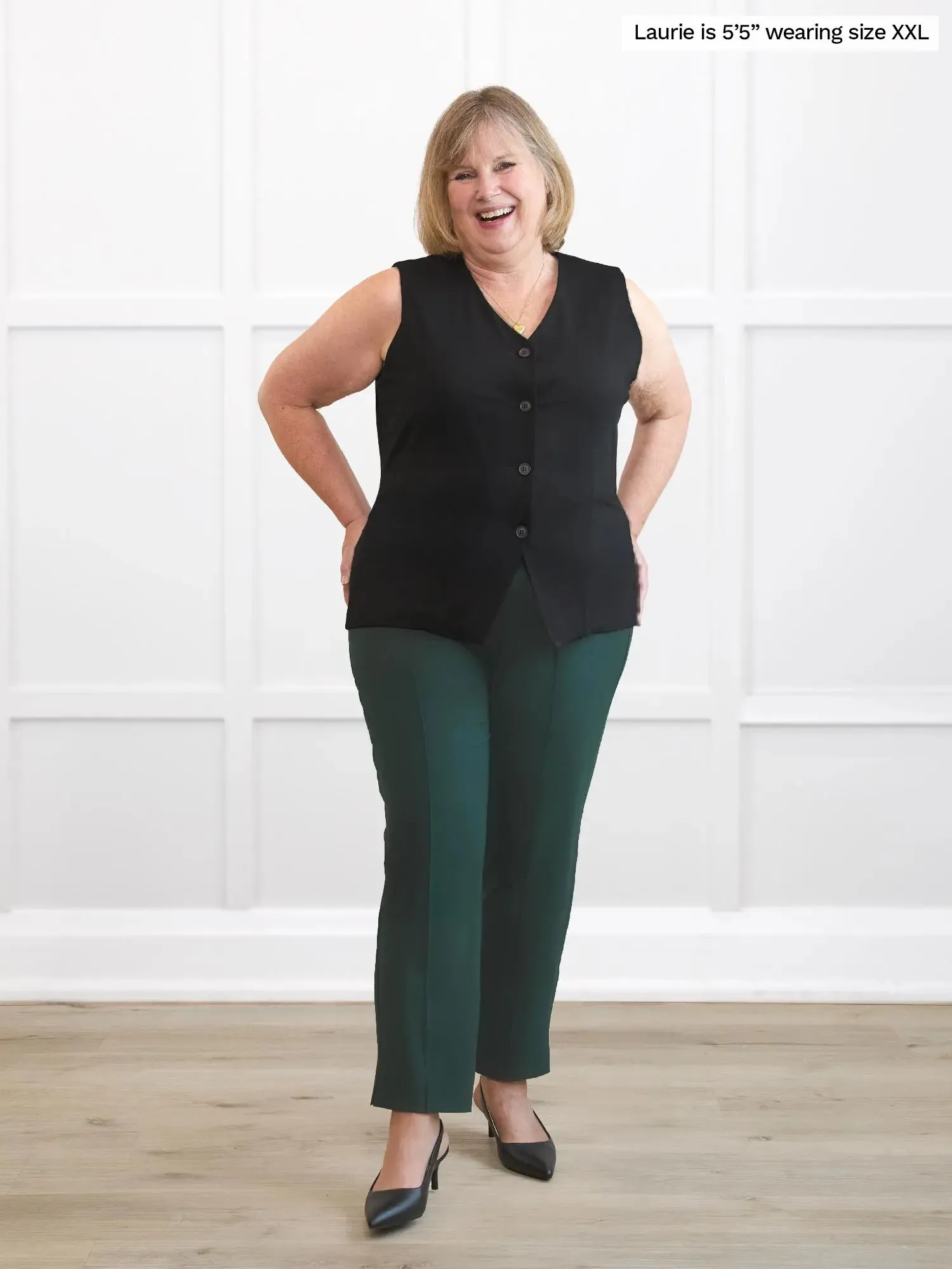 Alba tailored stretchy vest sold by Miik product image thumbnail 5