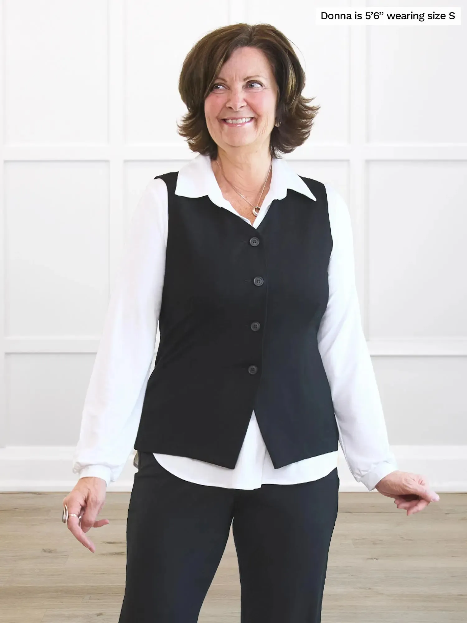 Alba tailored stretchy vest sold by Miik product image thumbnail 2