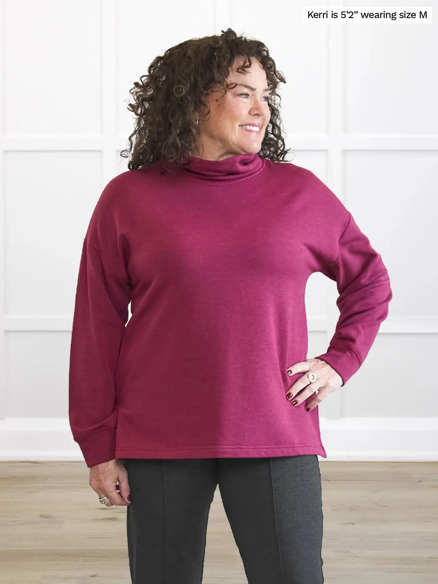 Daya cowl neck fleece top sold by Miik product image thumbnail 2