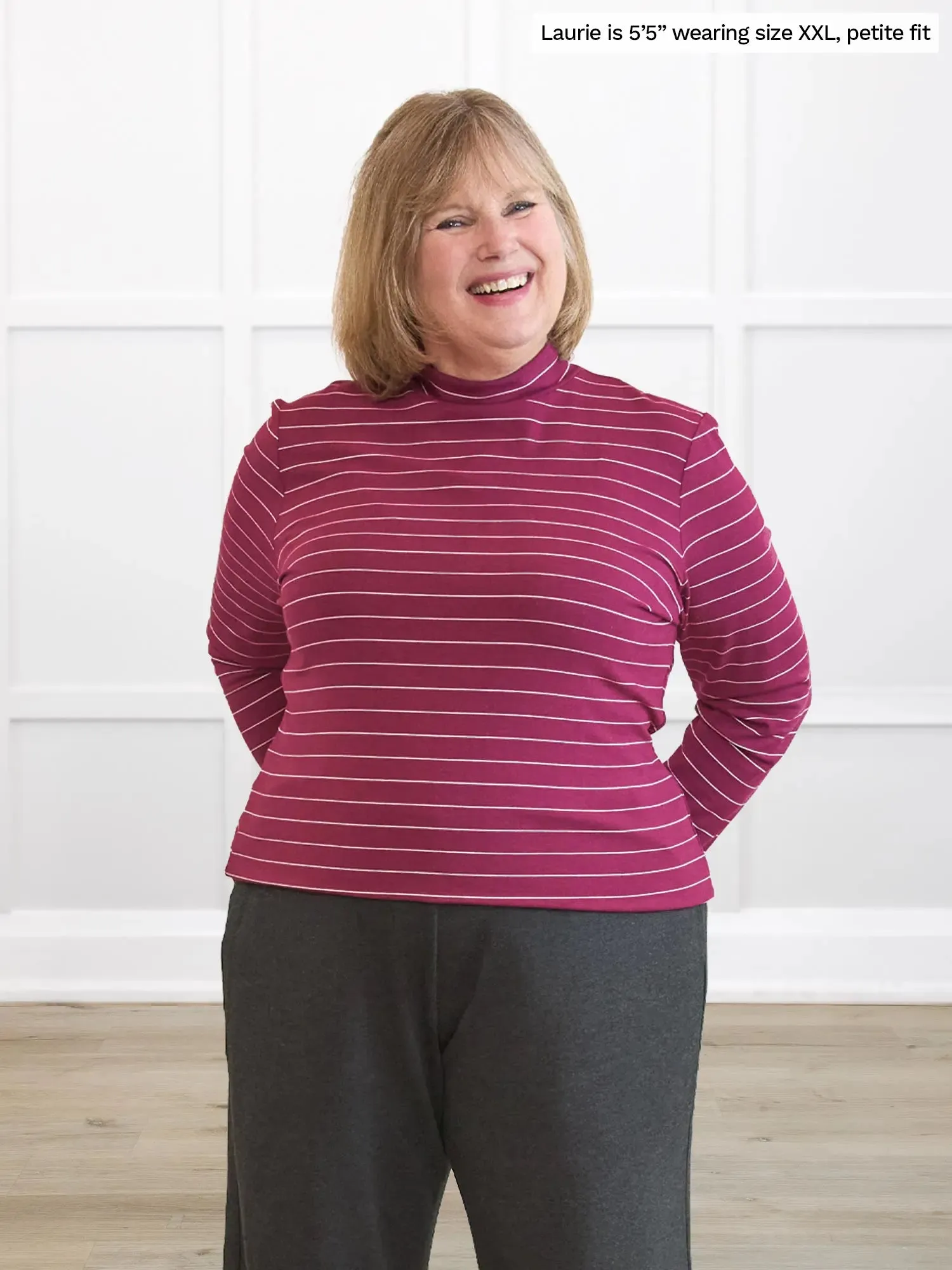 Liana mockneck long sleeve top sold by Miik product image thumbnail 4