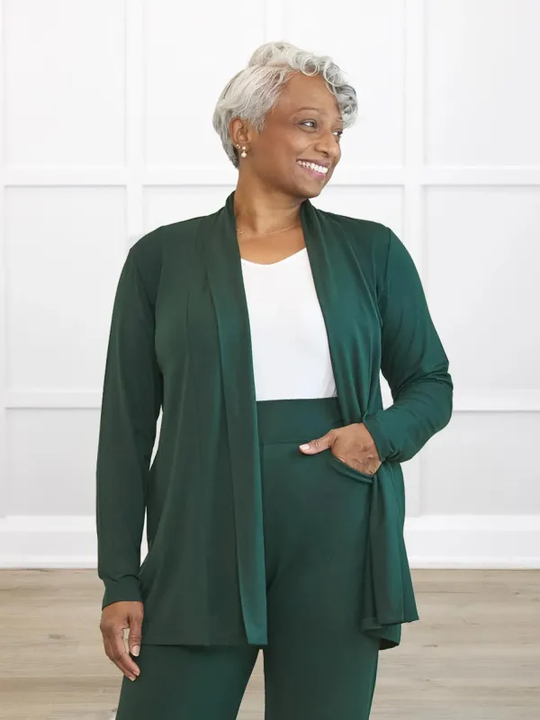 Sabina soft cardigan with pockets sold by Miik