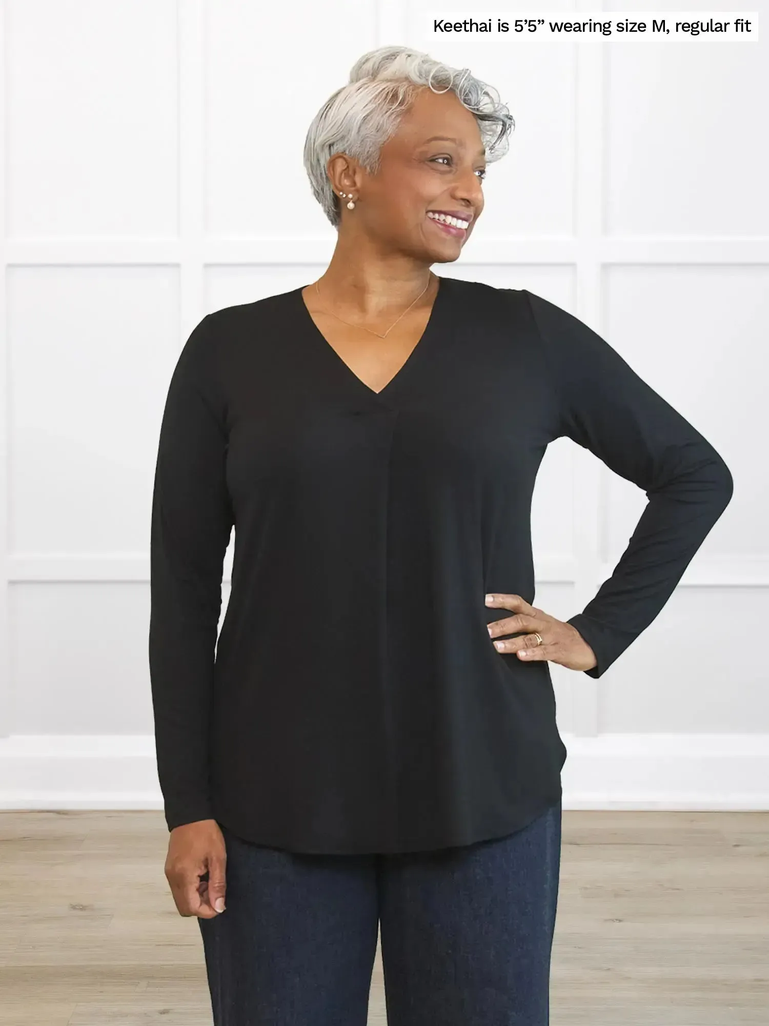 Nika v-neck long sleeve blouse sold by Miik product image thumbnail 2