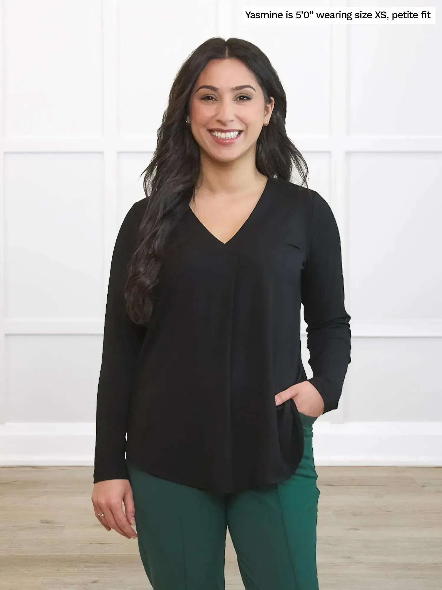 Nika v-neck long sleeve blouse sold by Miik product image thumbnail 4