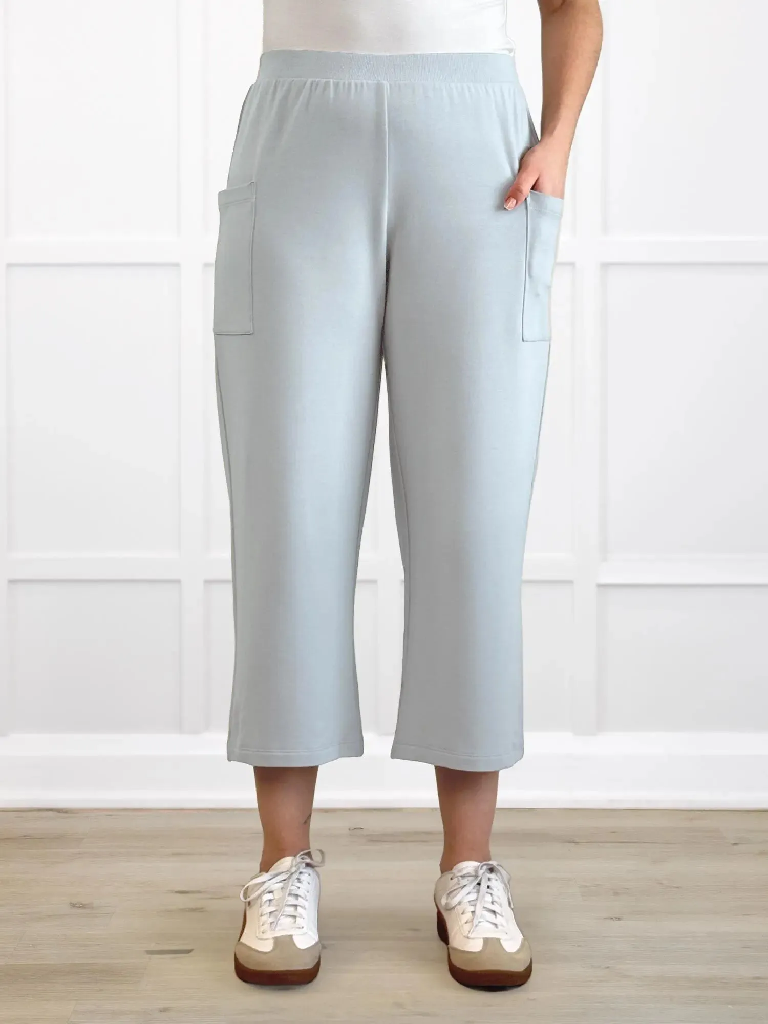 Sachi wide leg lounge capri pant sold by Miik
