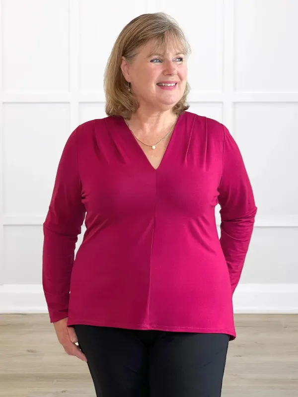 [40% OFF] Dua v-neck long sleeve blouse [FABRIC IRREGULARITY] - FINAL SALE sold by Miik