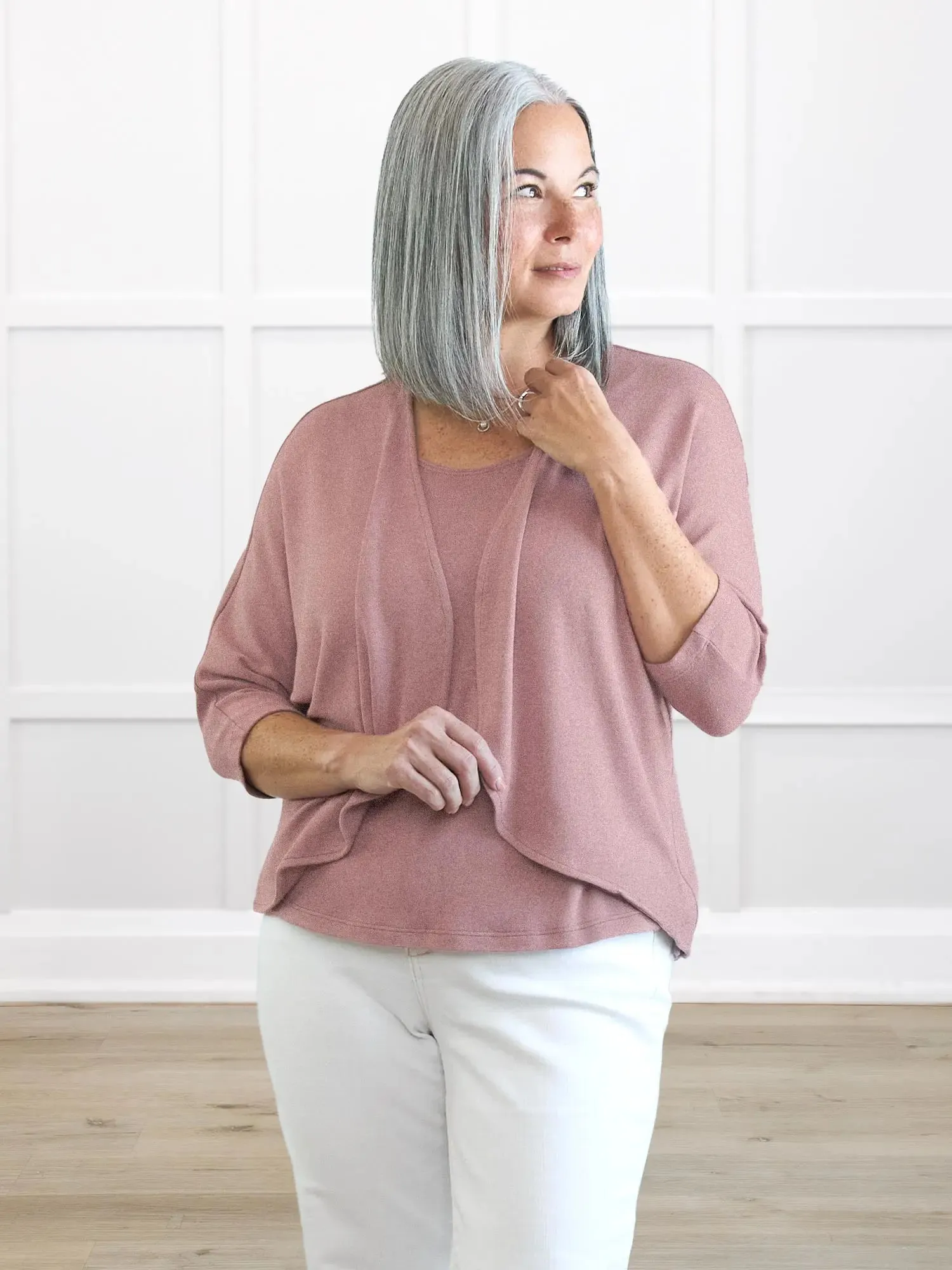 Jovi sweater knit bolero cardigan sold by Miik