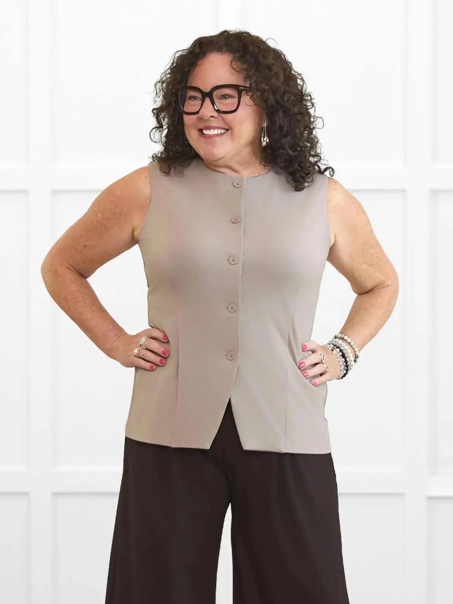 Bibi high neck tailored vest - FINAL SALE sold by Miik product image thumbnail 2