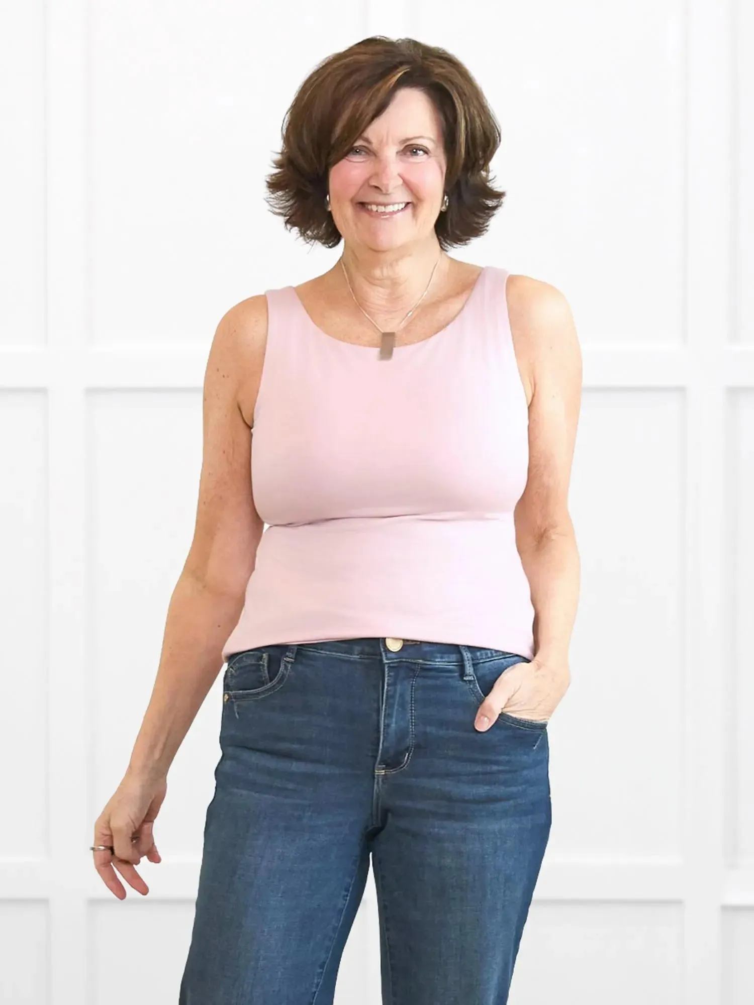Darla boatneck shelf bra tank sold by Miik product image thumbnail 2