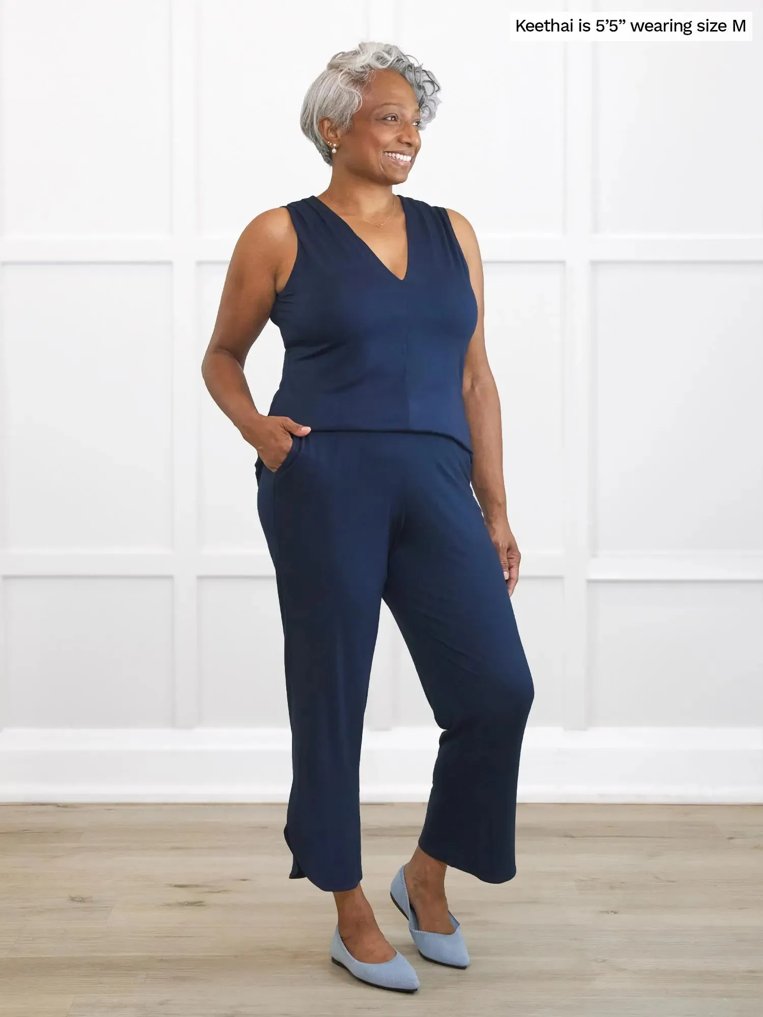 Juna open-back dressy capri jumpsuit sold by Miik product image thumbnail 2