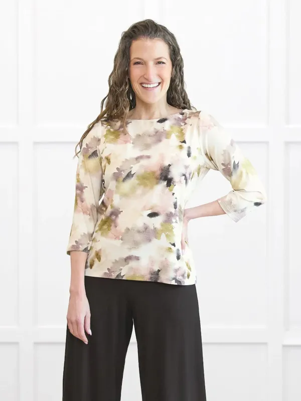 Mahala boatneck 3/4 sleeve top | PETITE made by Miik