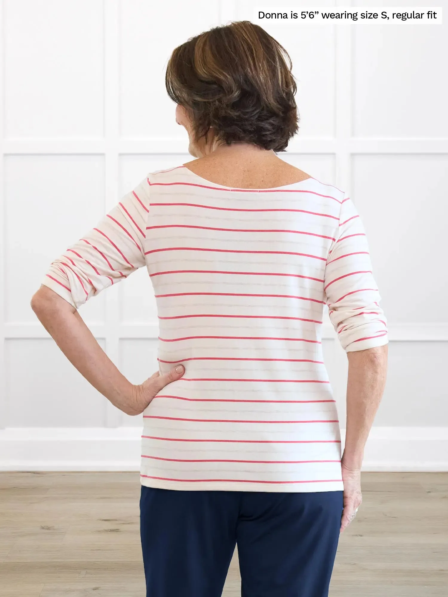 Mahala boatneck 3/4 sleeve top | PETITE sold by Miik product image thumbnail 4