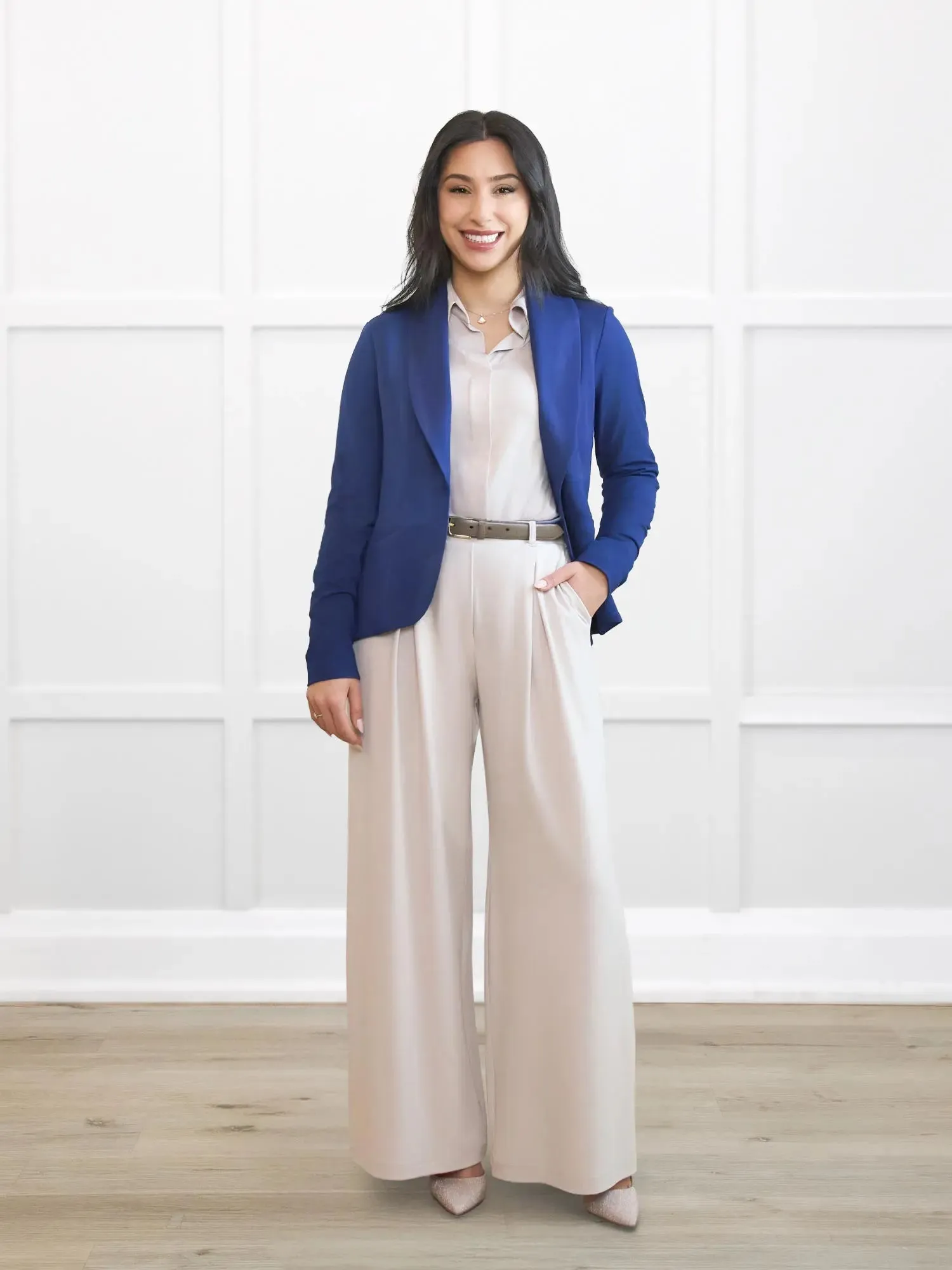 Kiya high waisted wide leg pleated pant | PETITE sold by Miik product image thumbnail 3