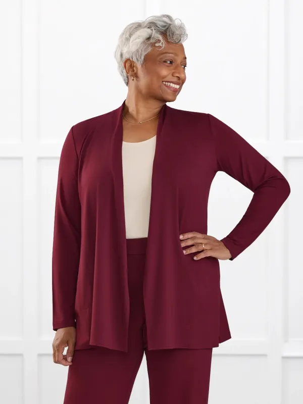Georgina shawl collar pocket cardigan made by Miik