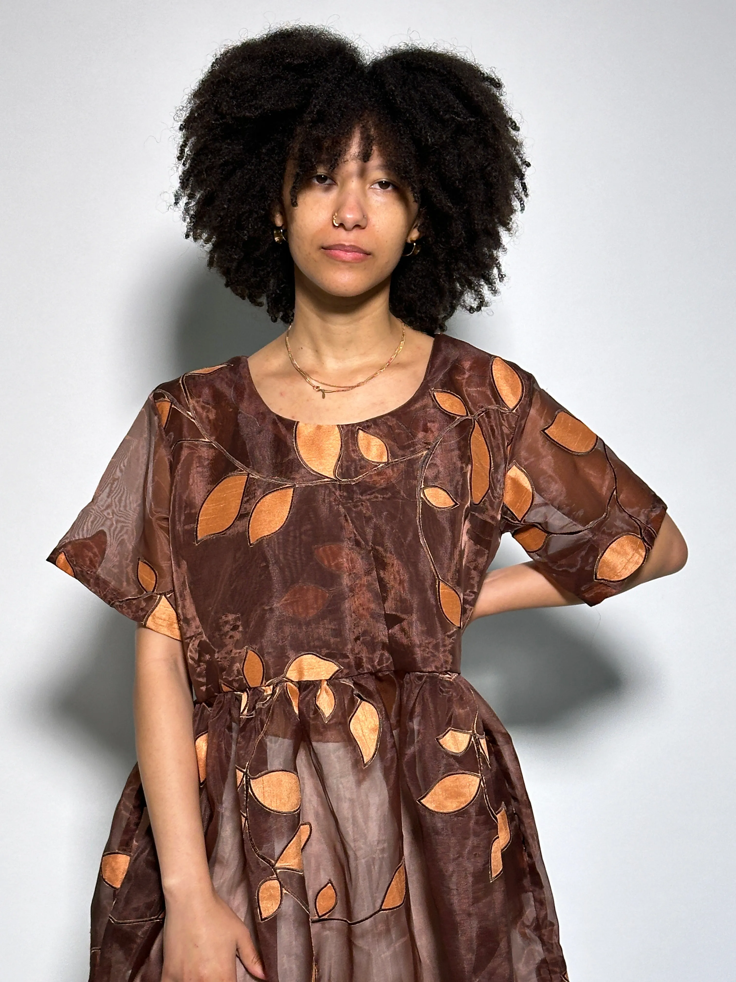 Brown Sheer Sunlight Dress L sold by Oge Ajibe product image thumbnail 5