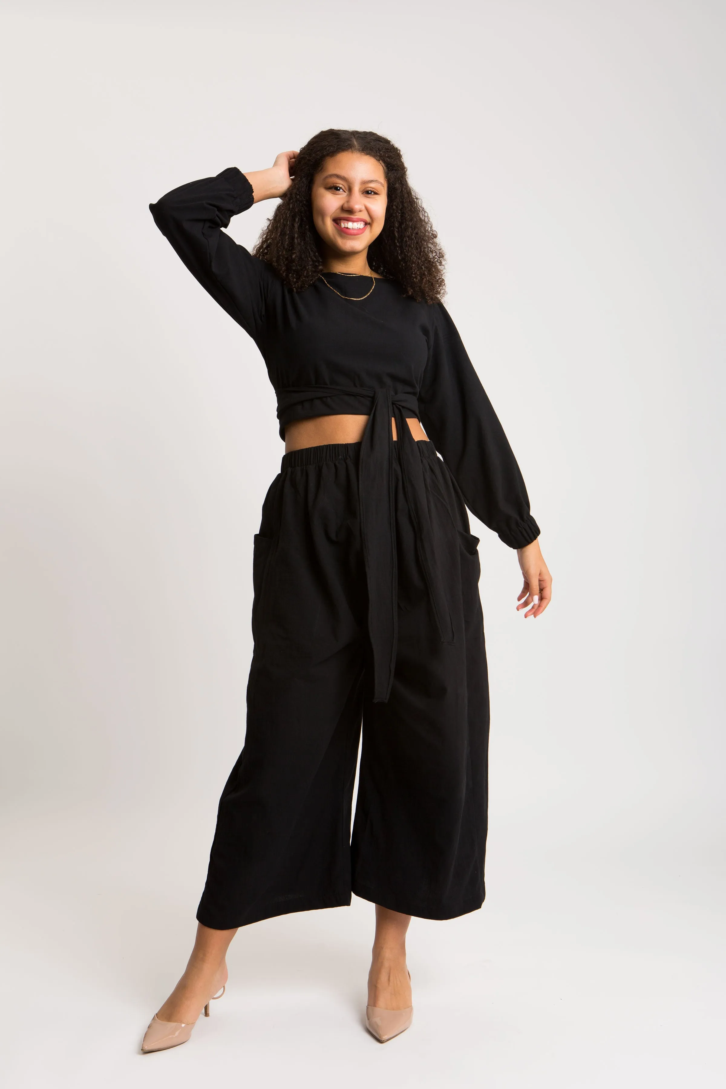 Black Harmony Wrap Top sold by Oge Ajibe product image thumbnail 4