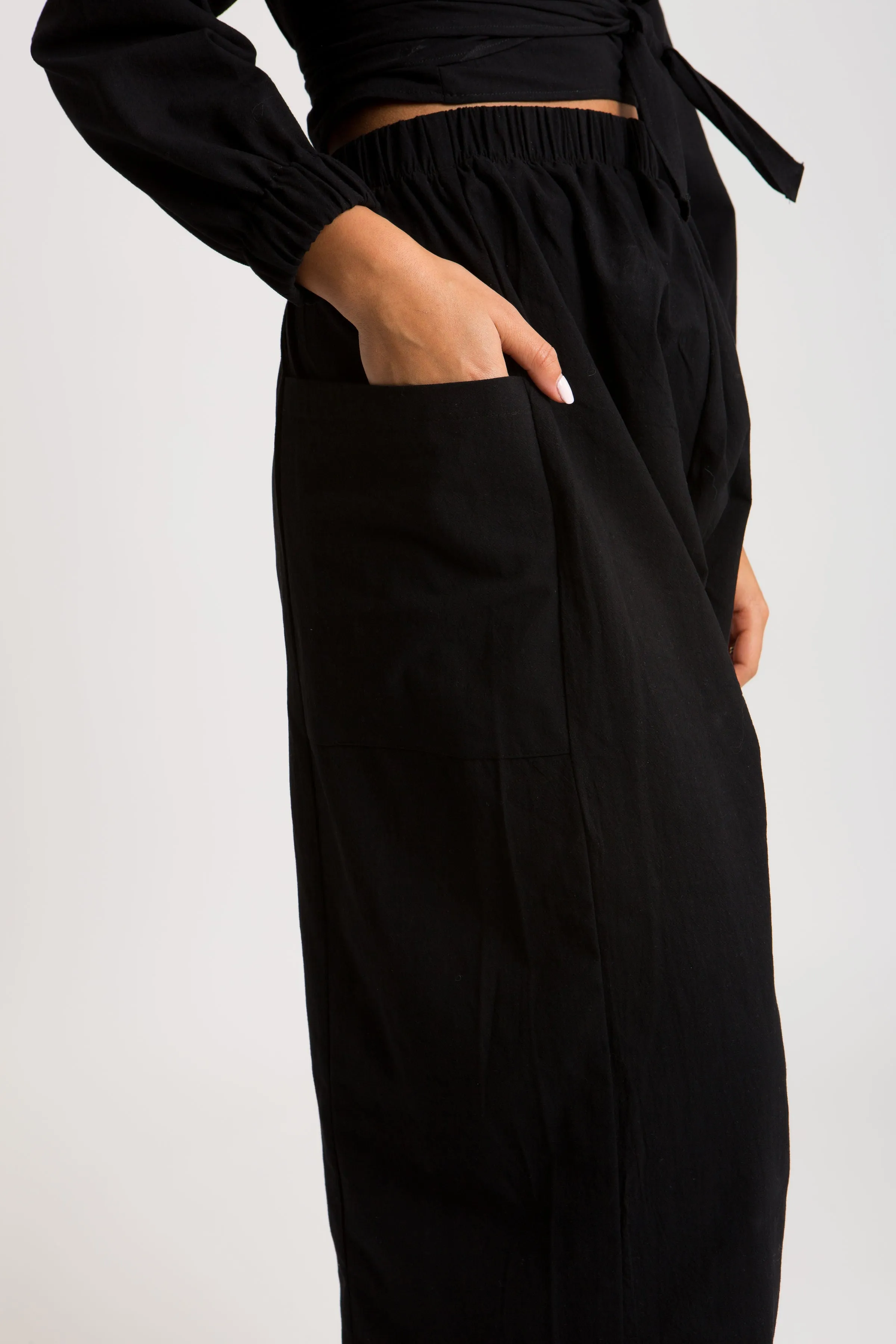 Black Harmony Wrap Top sold by Oge Ajibe product image thumbnail 3