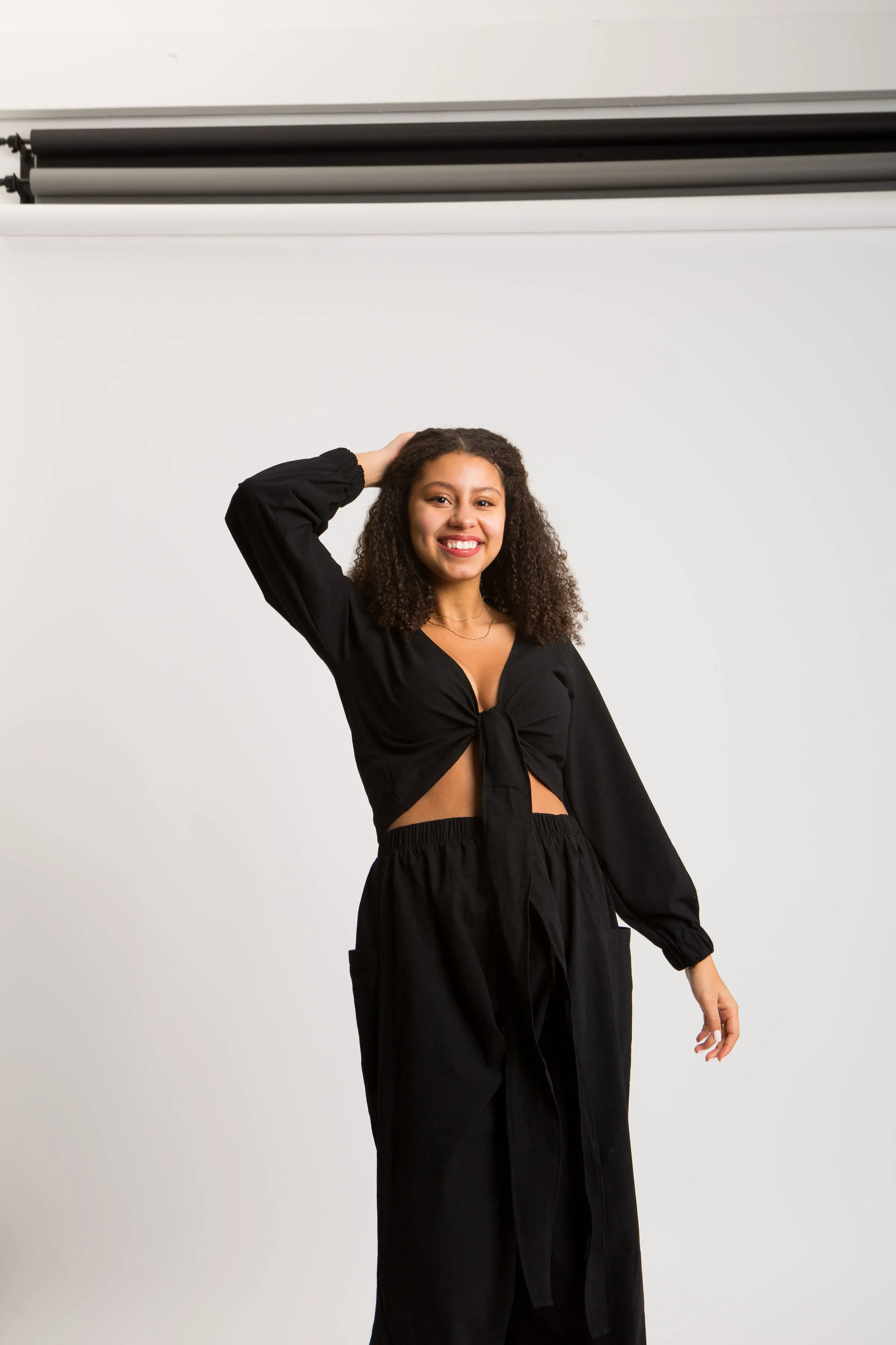 Black Harmony Wrap Top sold by Oge Ajibe product image thumbnail 2