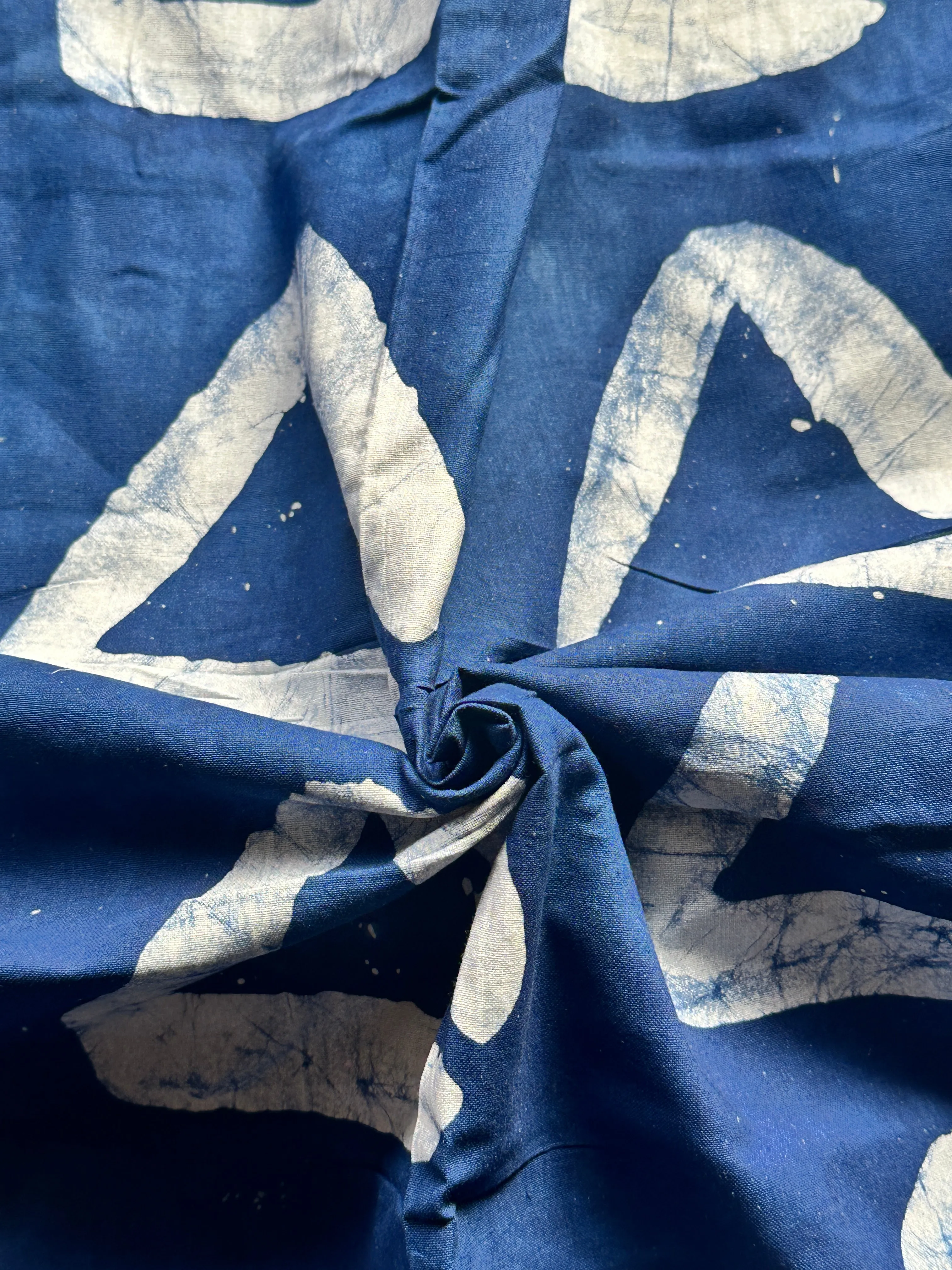 Blue Triangle Adire Fabric sold by Oge Ajibe product image thumbnail 3