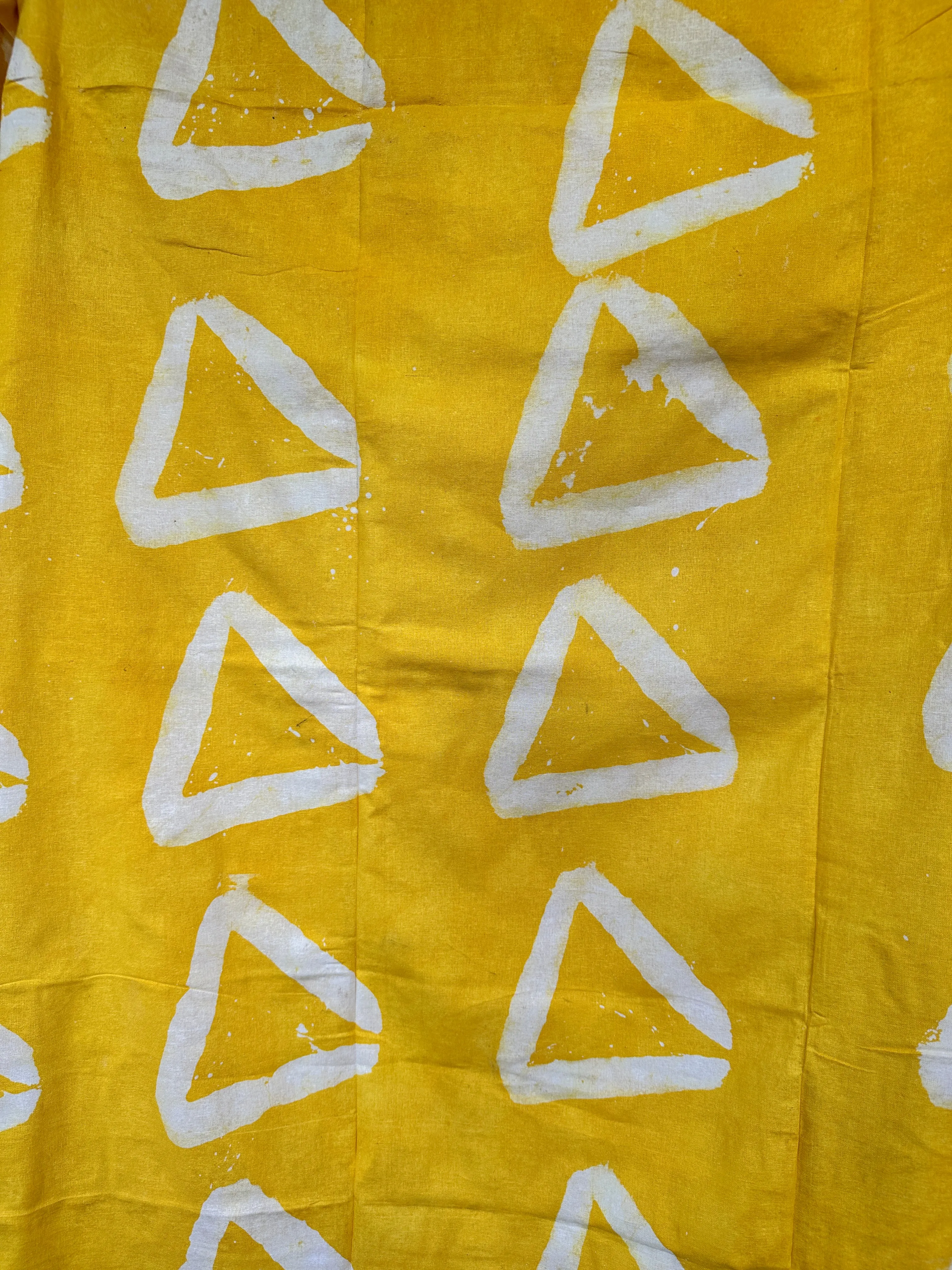 Yellow Triangle Adire Fabric sold by Oge Ajibe product image thumbnail 2