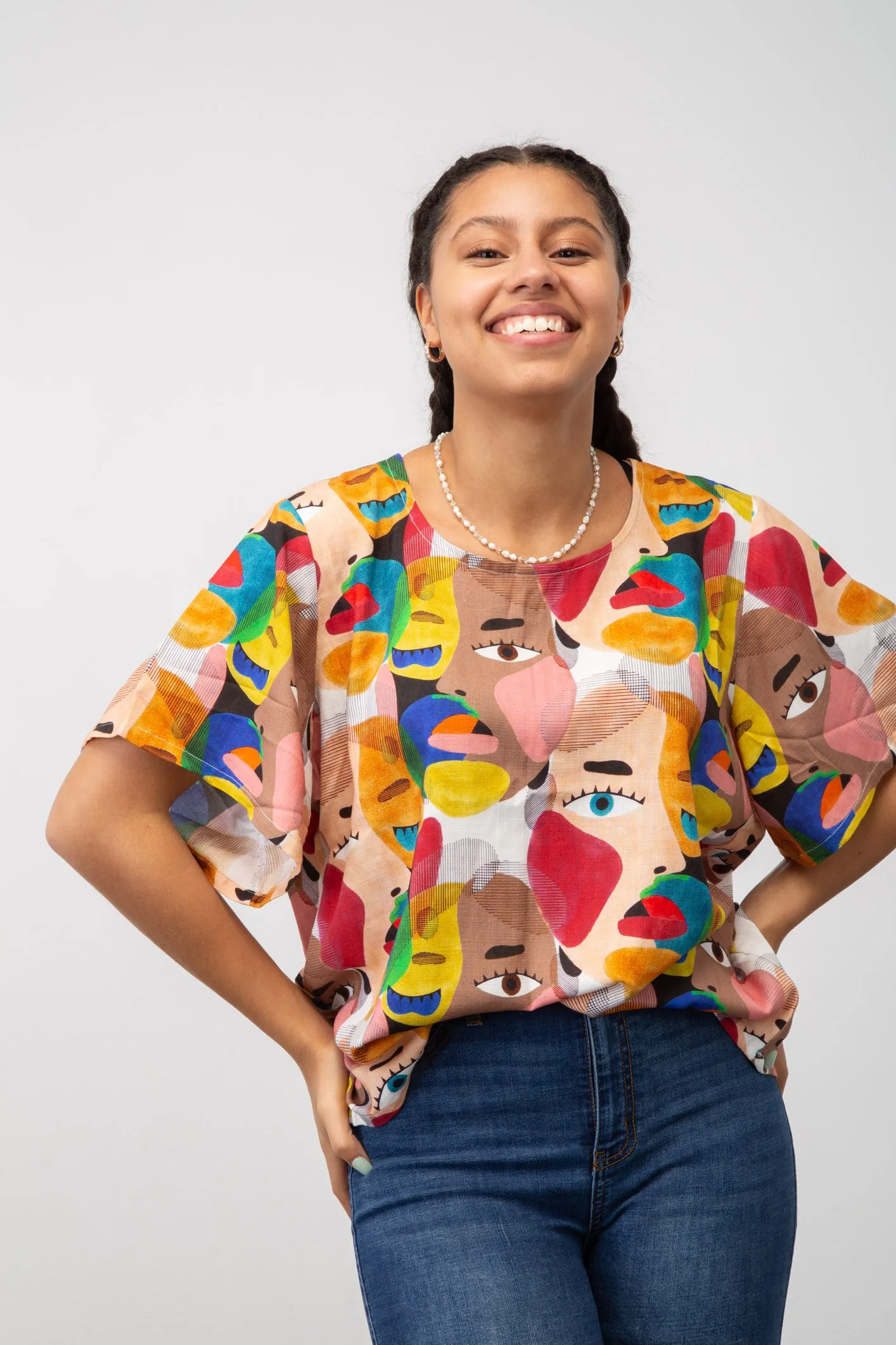 Multicoloured Face DayTop sold by Oge Ajibe