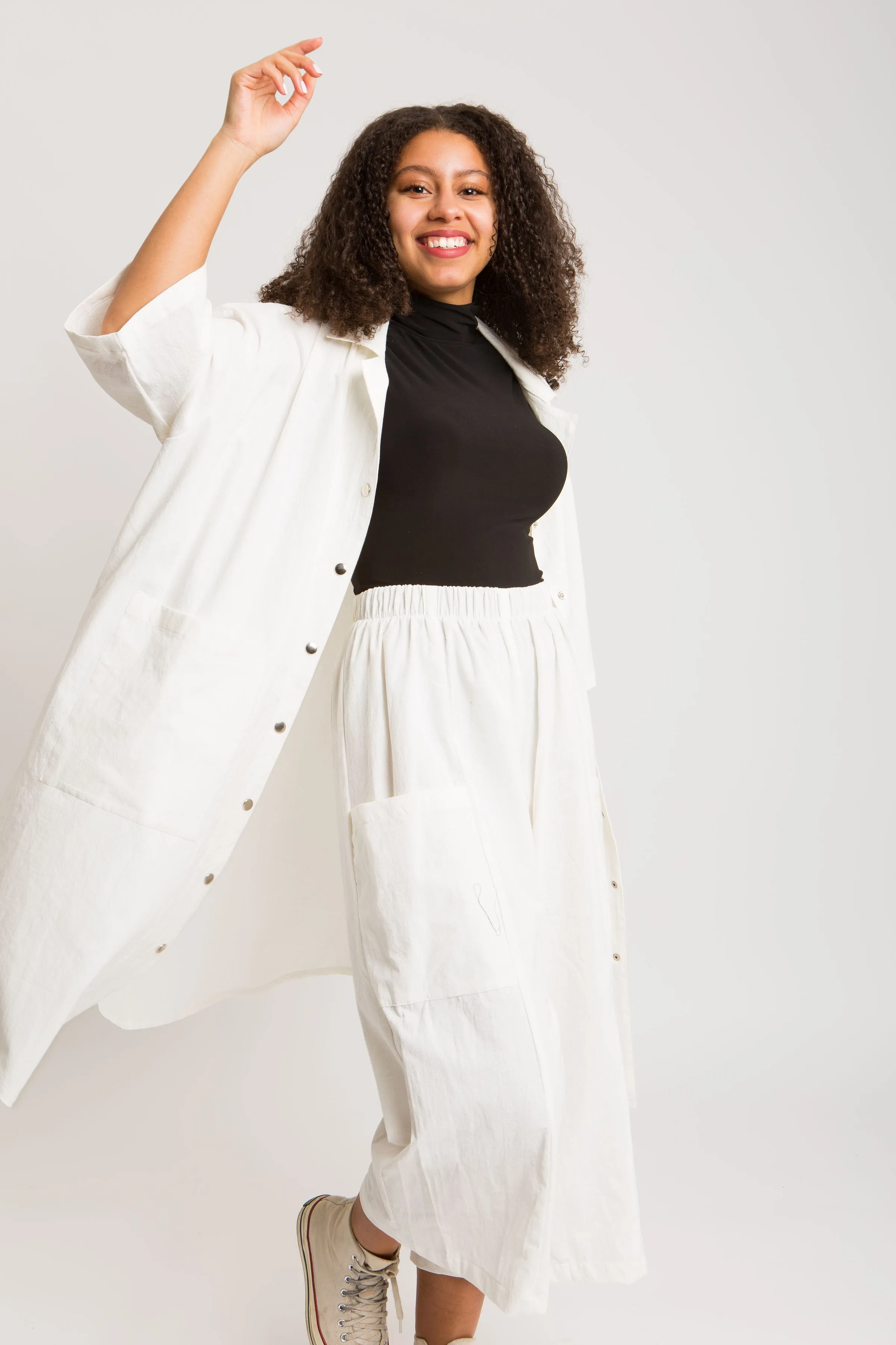 Snowy Liberty Oversized Dress sold by Oge Ajibe