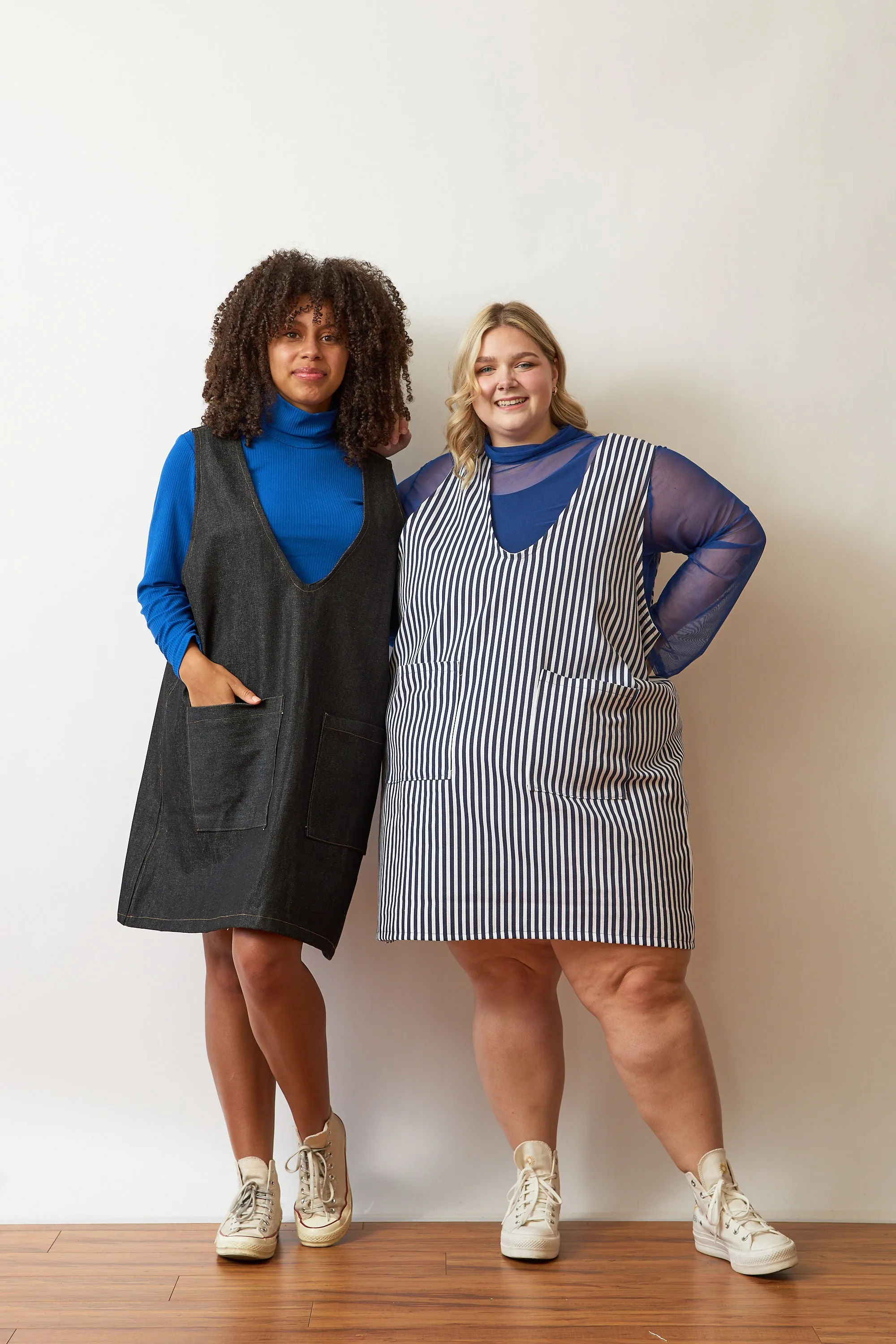 Stripe Reversible Pinafore Dress sold by Oge Ajibe product image thumbnail 3