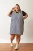 Stripe Reversible Pinafore Dress sold by Oge Ajibe