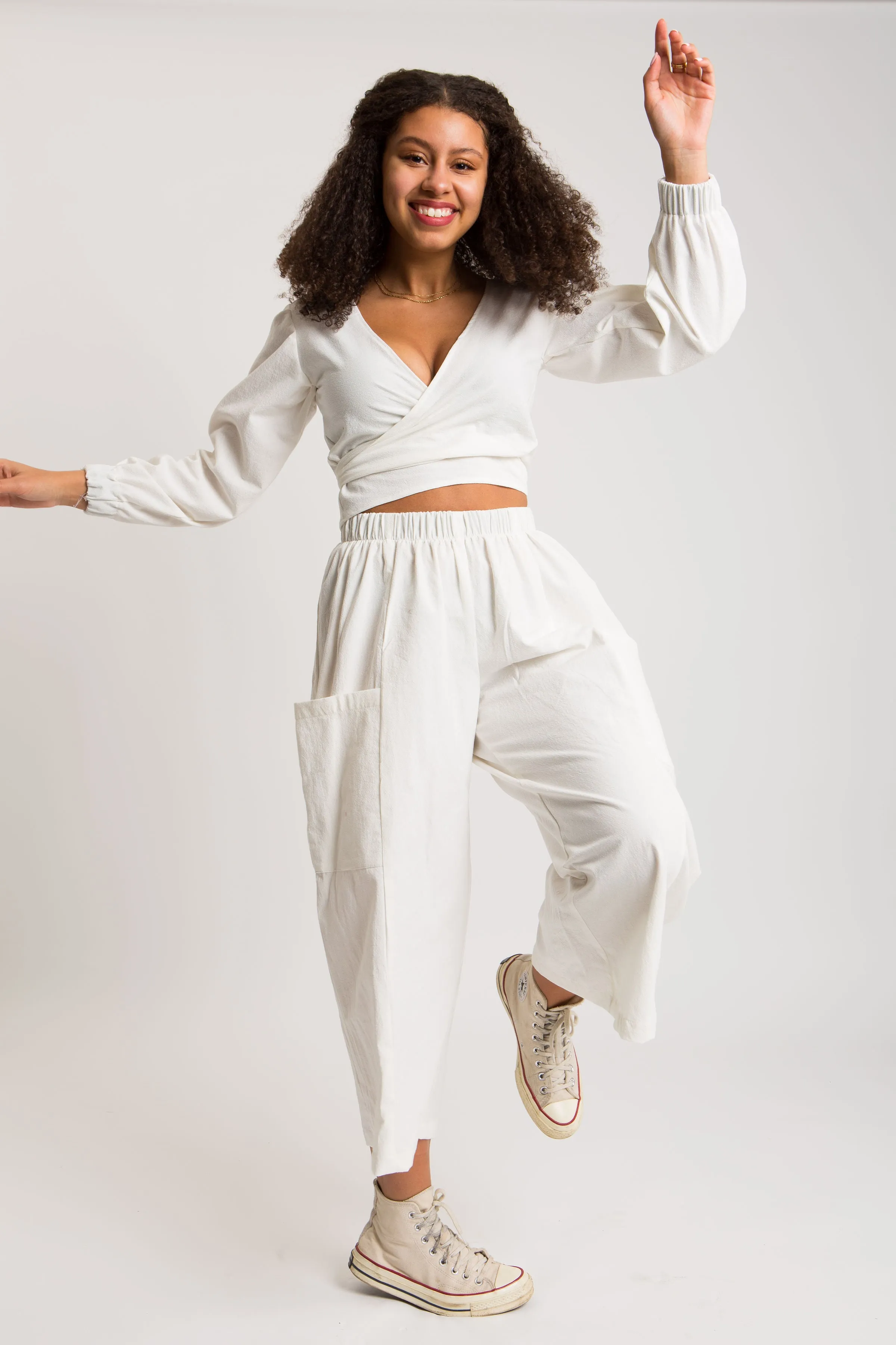 Snowy Harmony Wrap Top sold by Oge Ajibe product image thumbnail 4