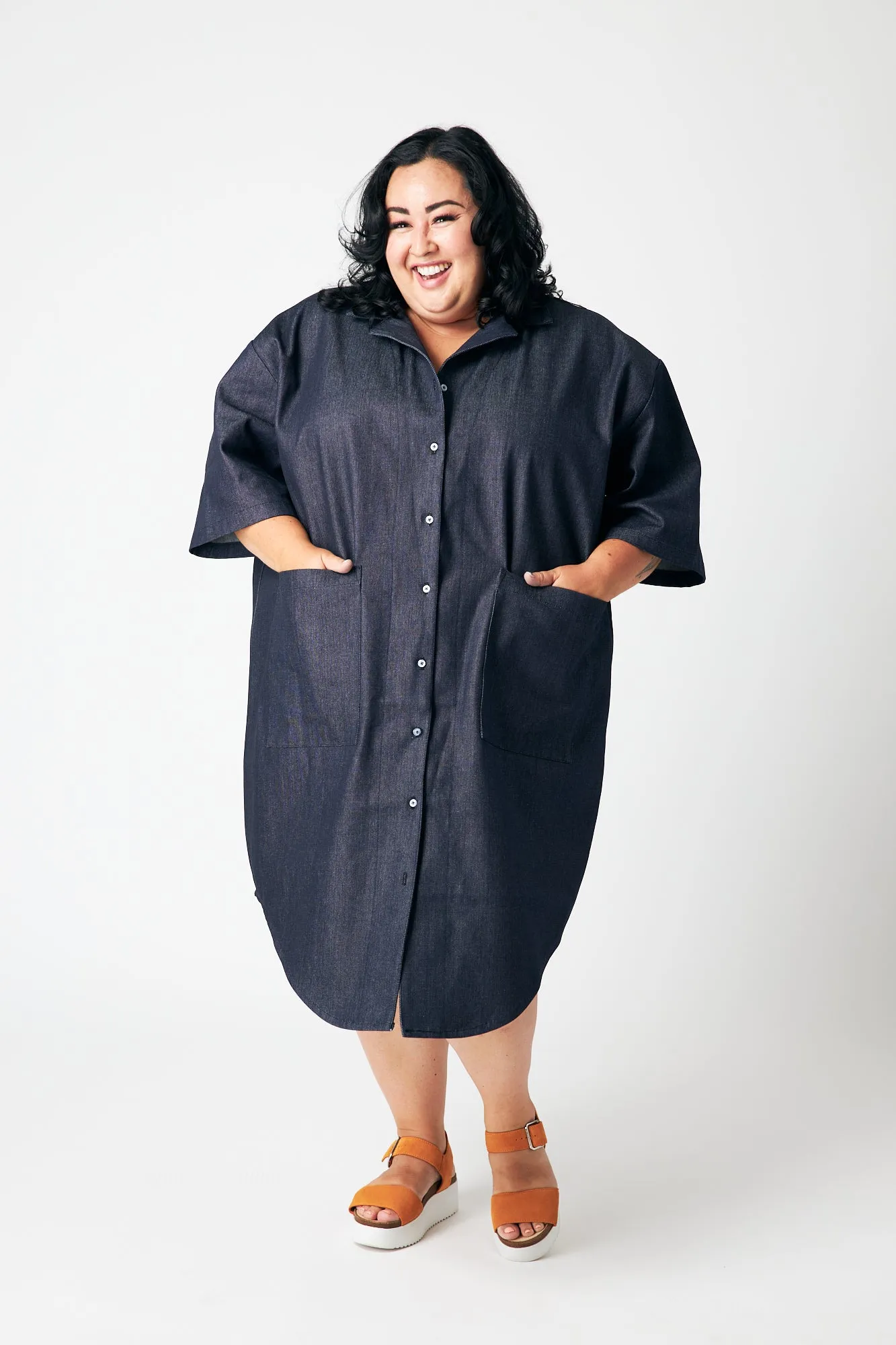 Dark Oversized Denim Dress (Pre Order) sold by Oge Ajibe
