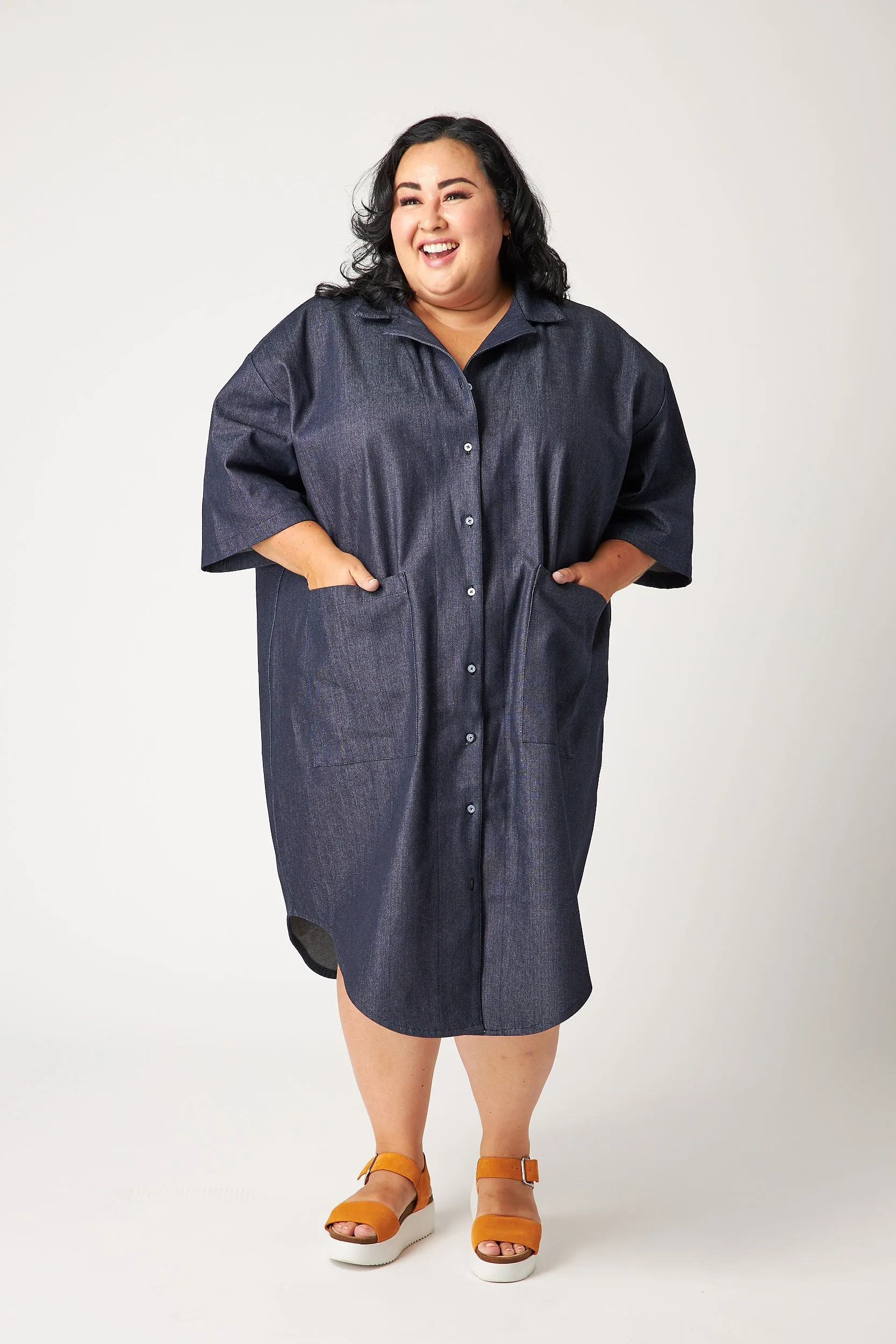 Dark Oversized Denim Dress (Pre Order) sold by Oge Ajibe product image thumbnail 3