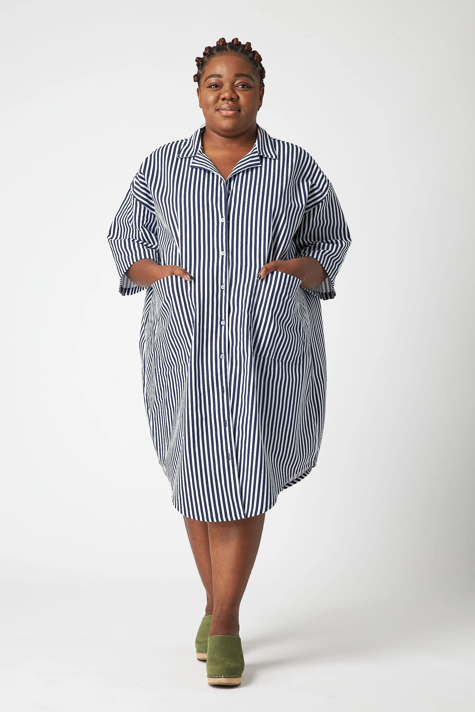 Strip Oversized Denim Dress sold by Oge Ajibe