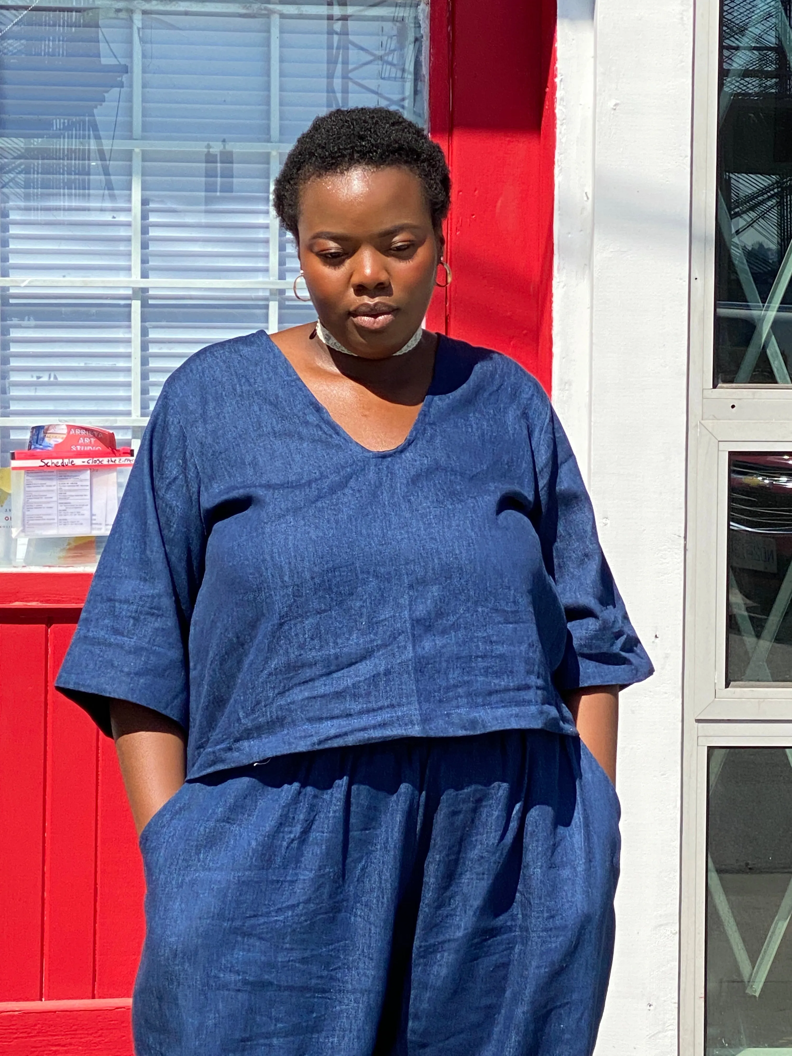 Blue Denim Care Top per order sold by Oge Ajibe product image thumbnail 4