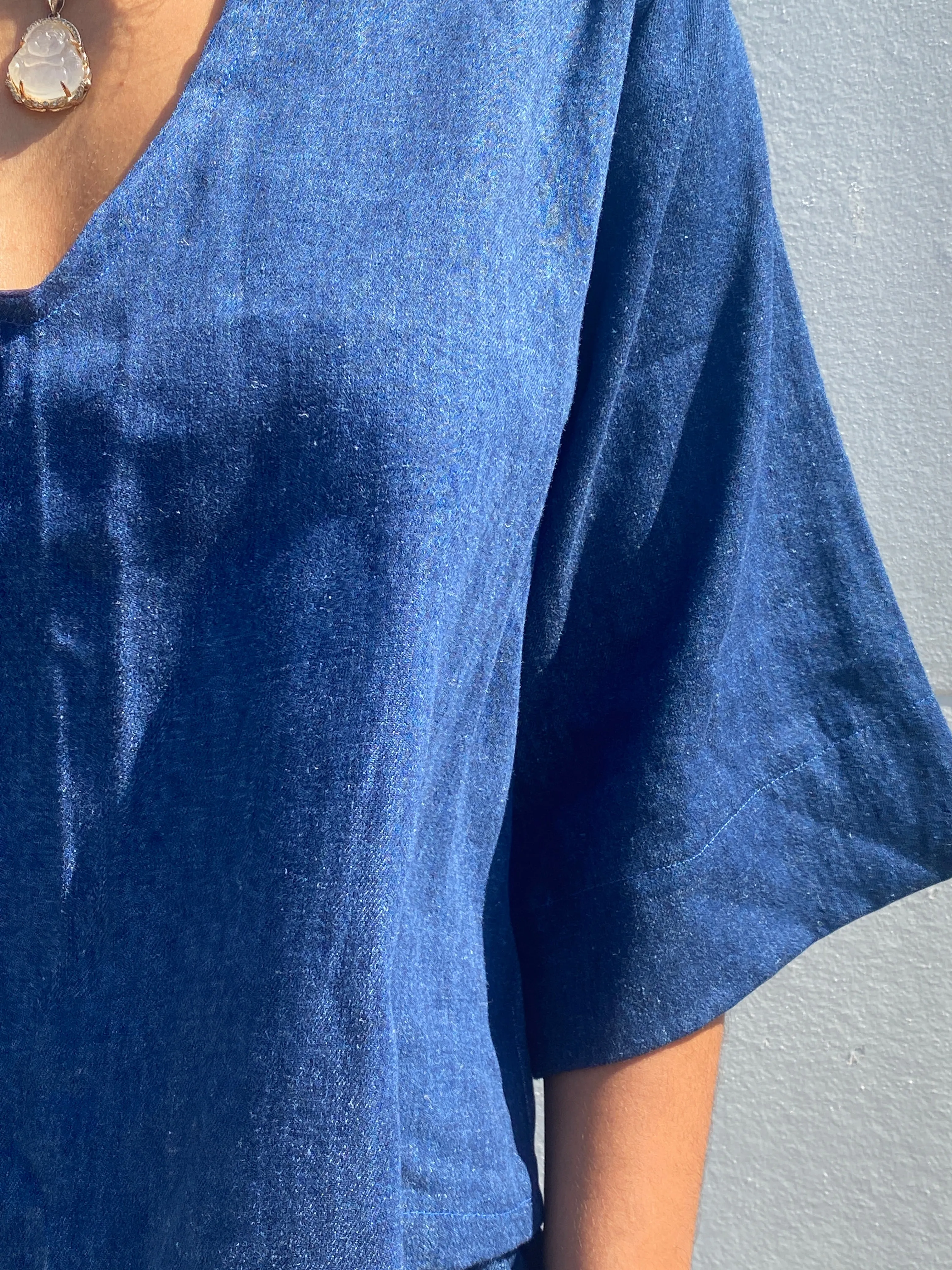 Blue Denim Care Top per order sold by Oge Ajibe product image thumbnail 3
