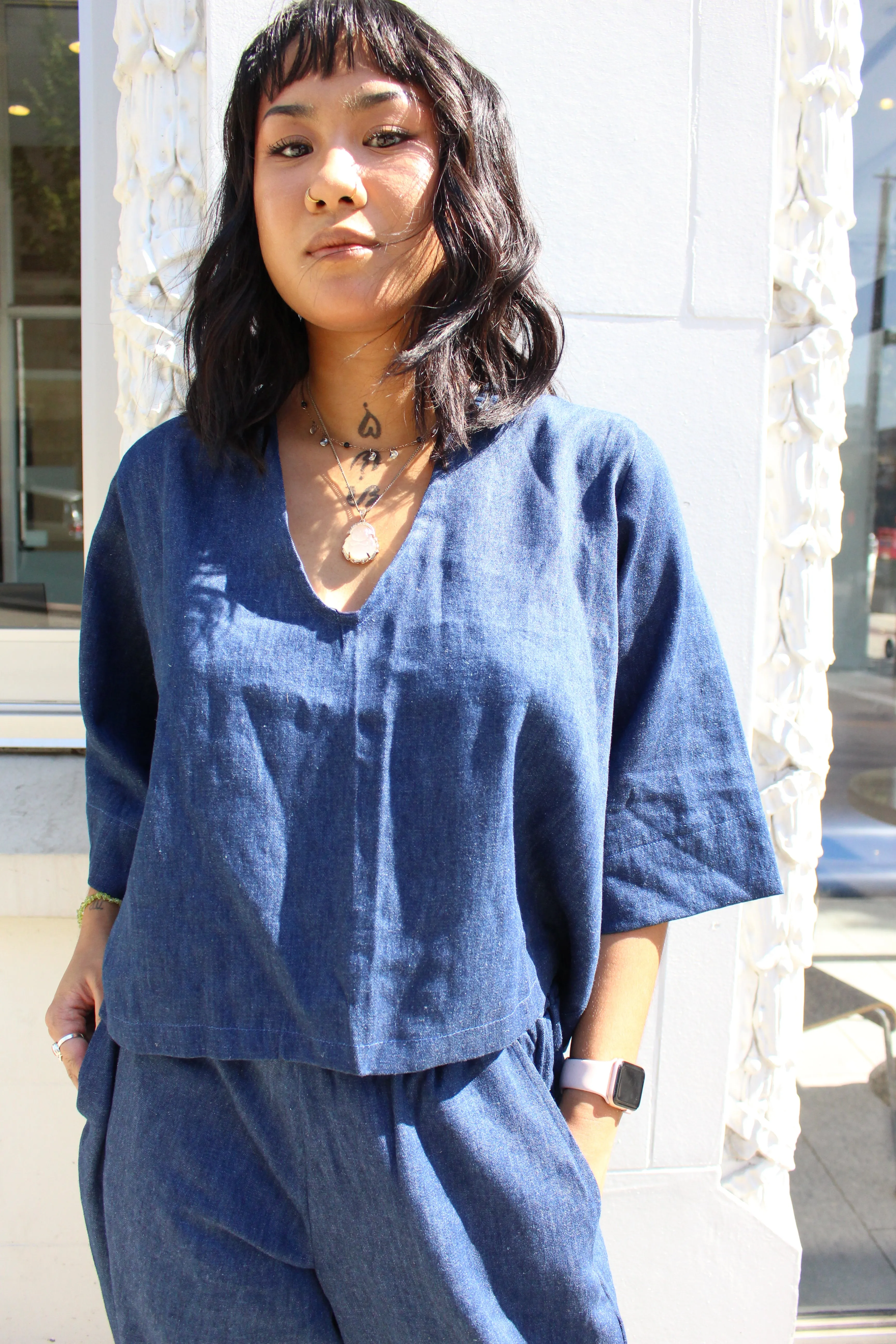 Blue Denim Care Top per order sold by Oge Ajibe product image thumbnail 5