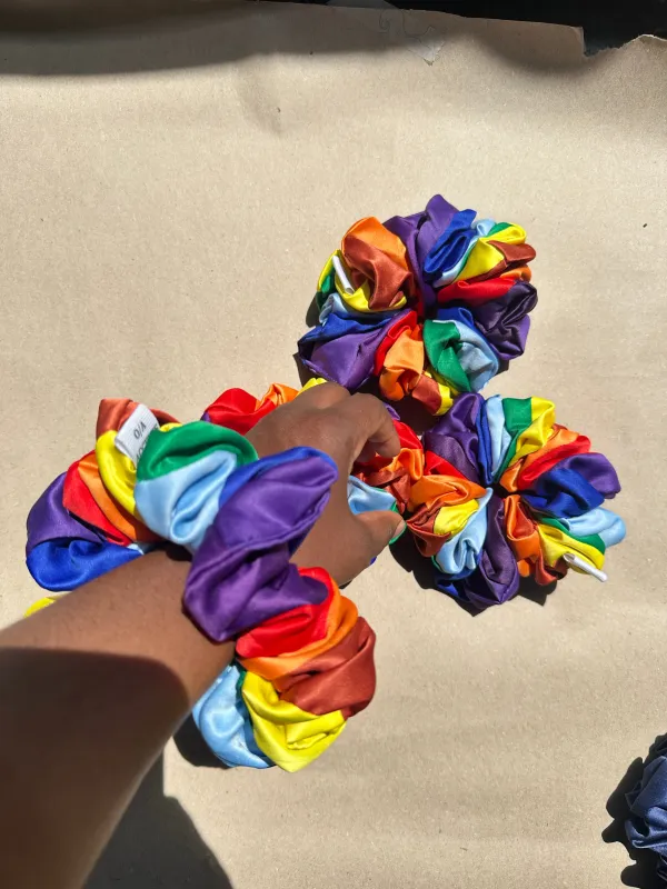 Rainbow Scrunchies sold by Oge Ajibe