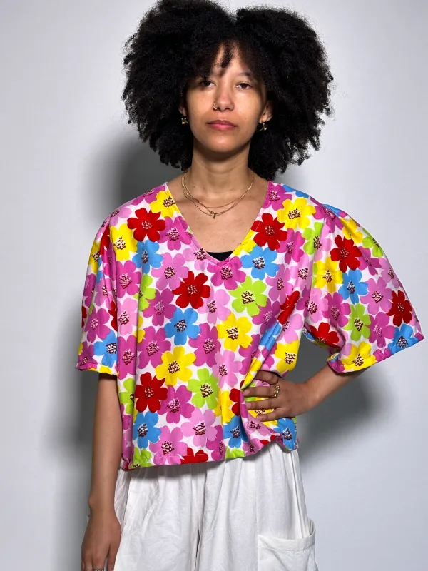 Colour Flower Care Top made by Oge Ajibe