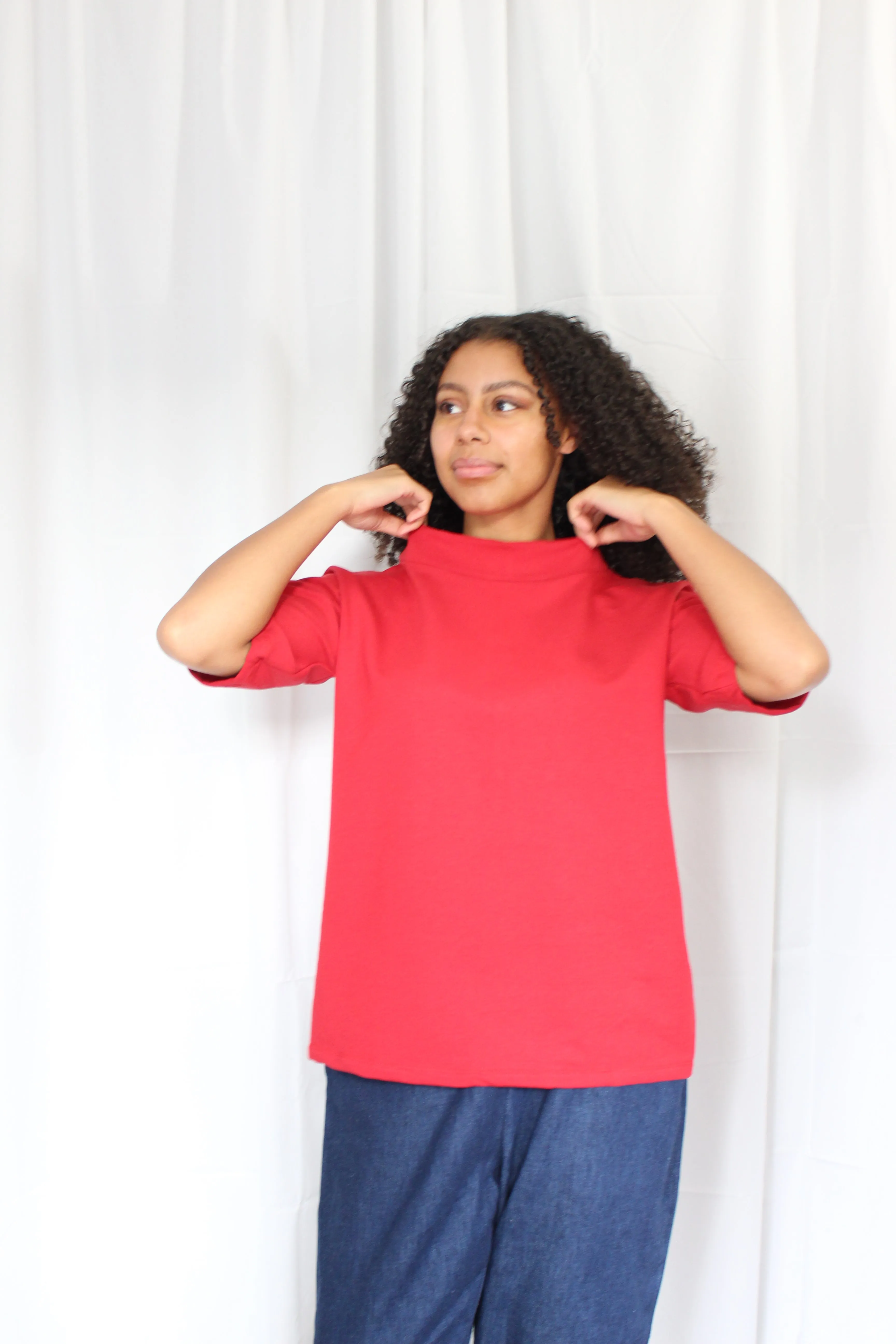 Red Soft Comfort Lounge Top sold by Oge Ajibe product image thumbnail 4